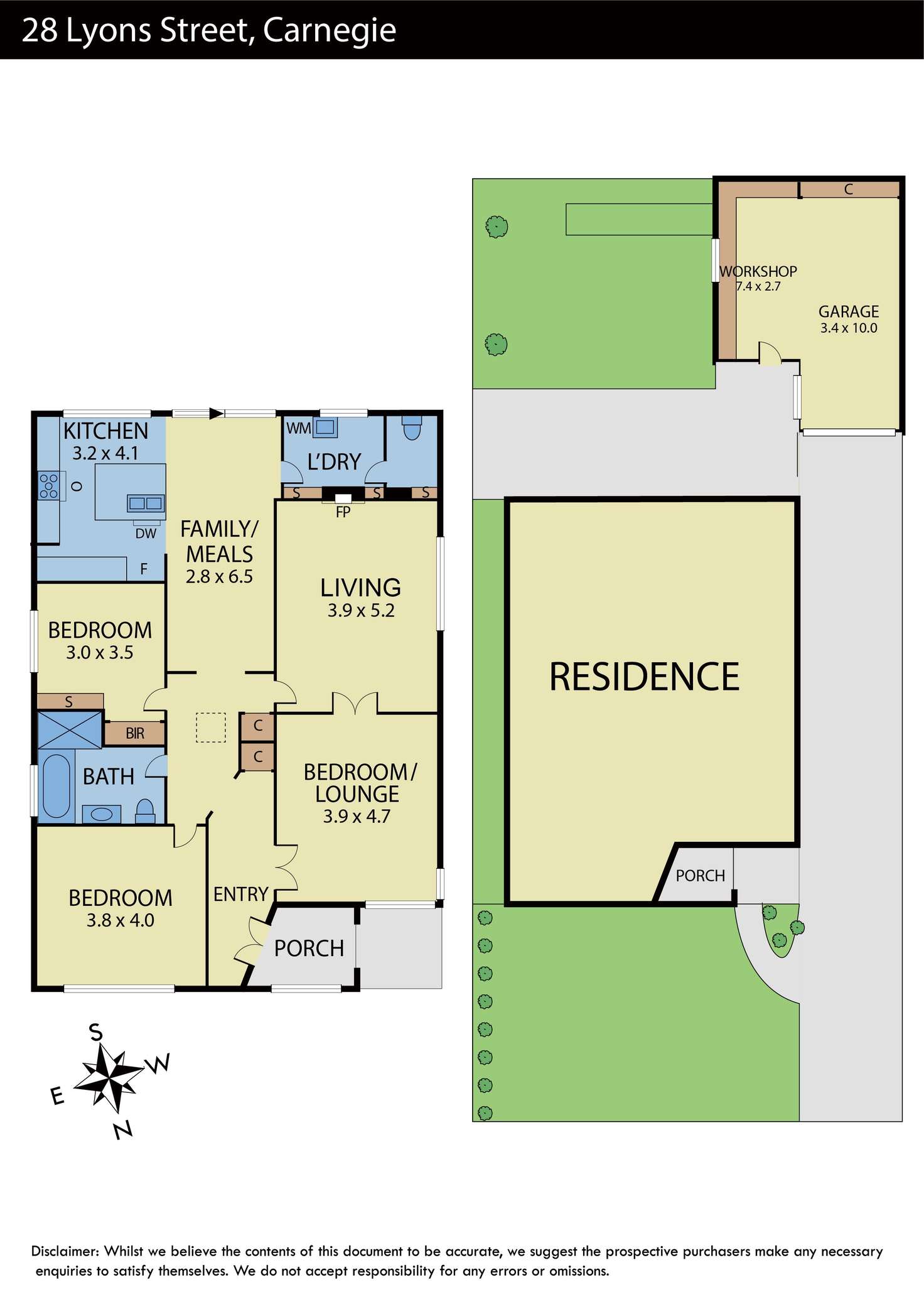 Floorplan of Homely house listing, 28 Lyons Street, Carnegie VIC 3163