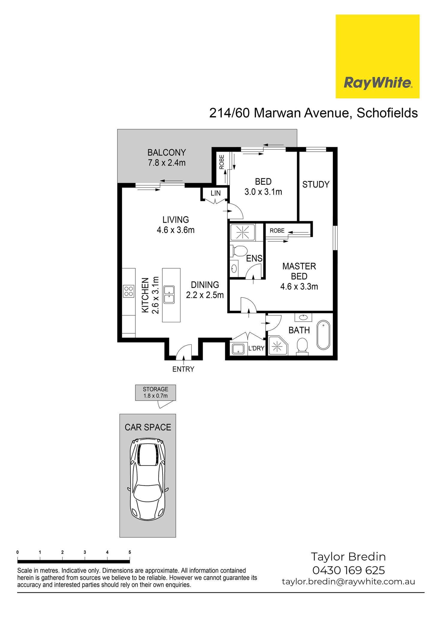 Floorplan of Homely apartment listing, 214/60 Marwan Avenue, Schofields NSW 2762