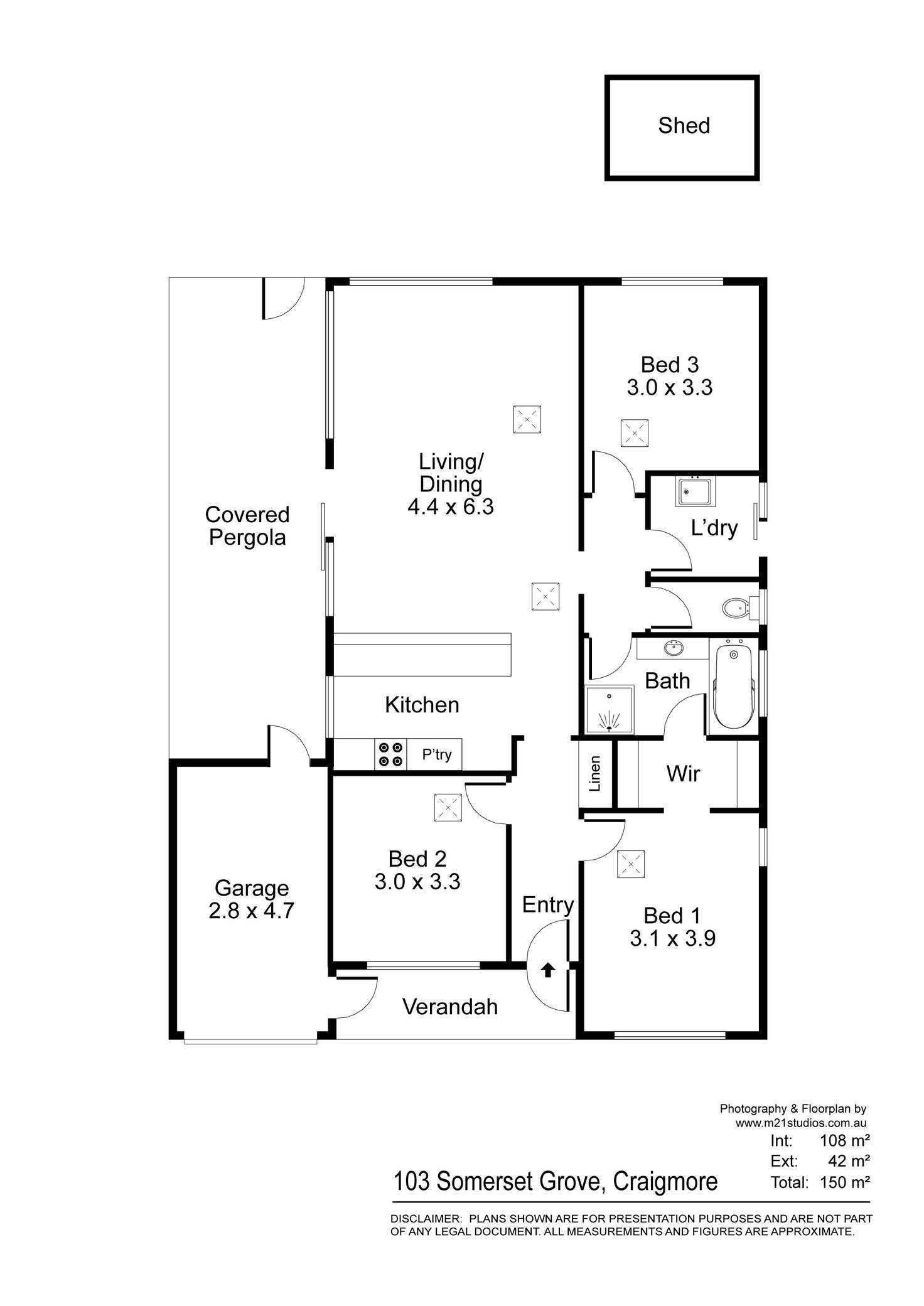 Floorplan of Homely house listing, 103 Somerset Grove, Craigmore SA 5114