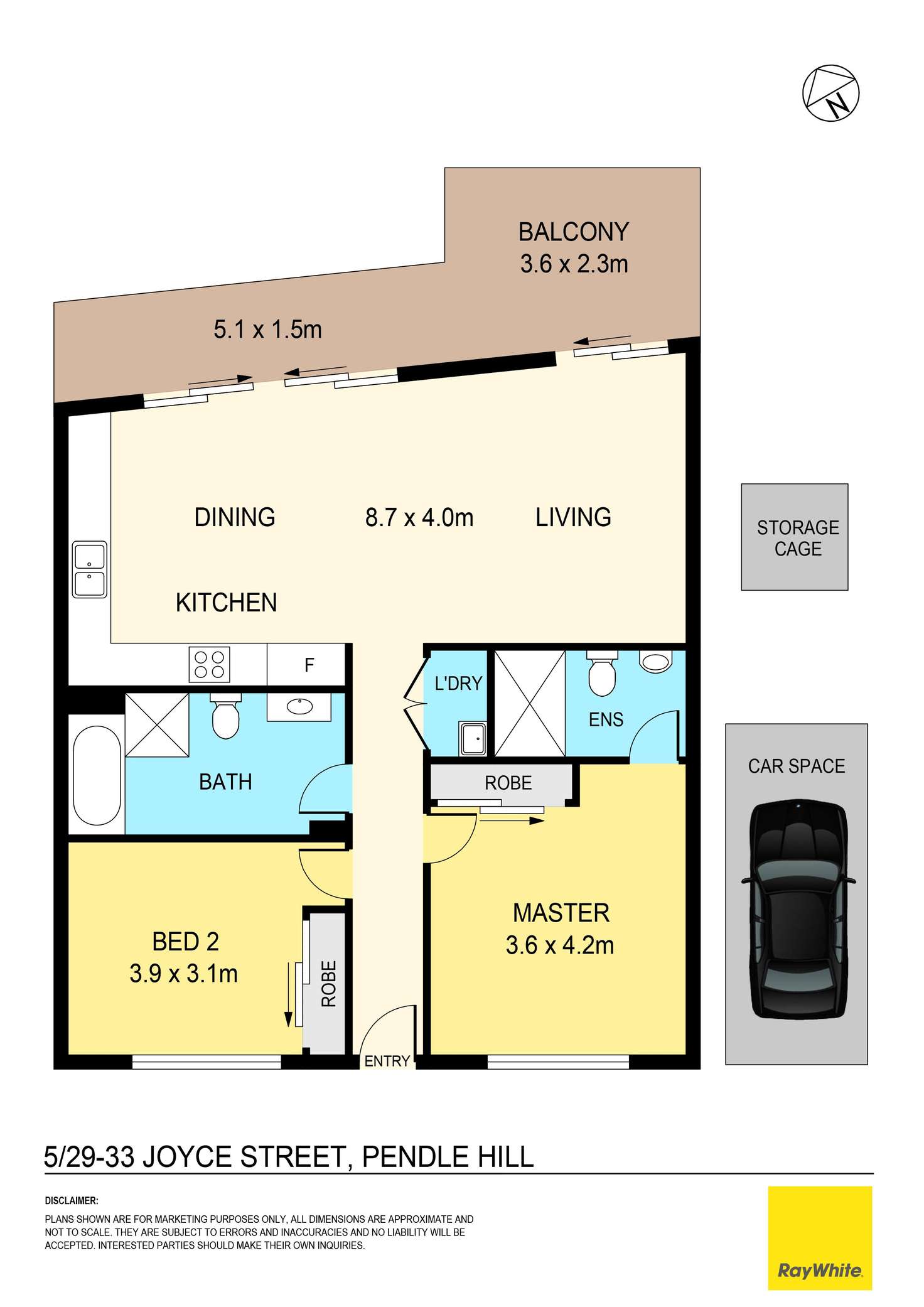 Floorplan of Homely apartment listing, 5/29-33 Joyce Street, Pendle Hill NSW 2145