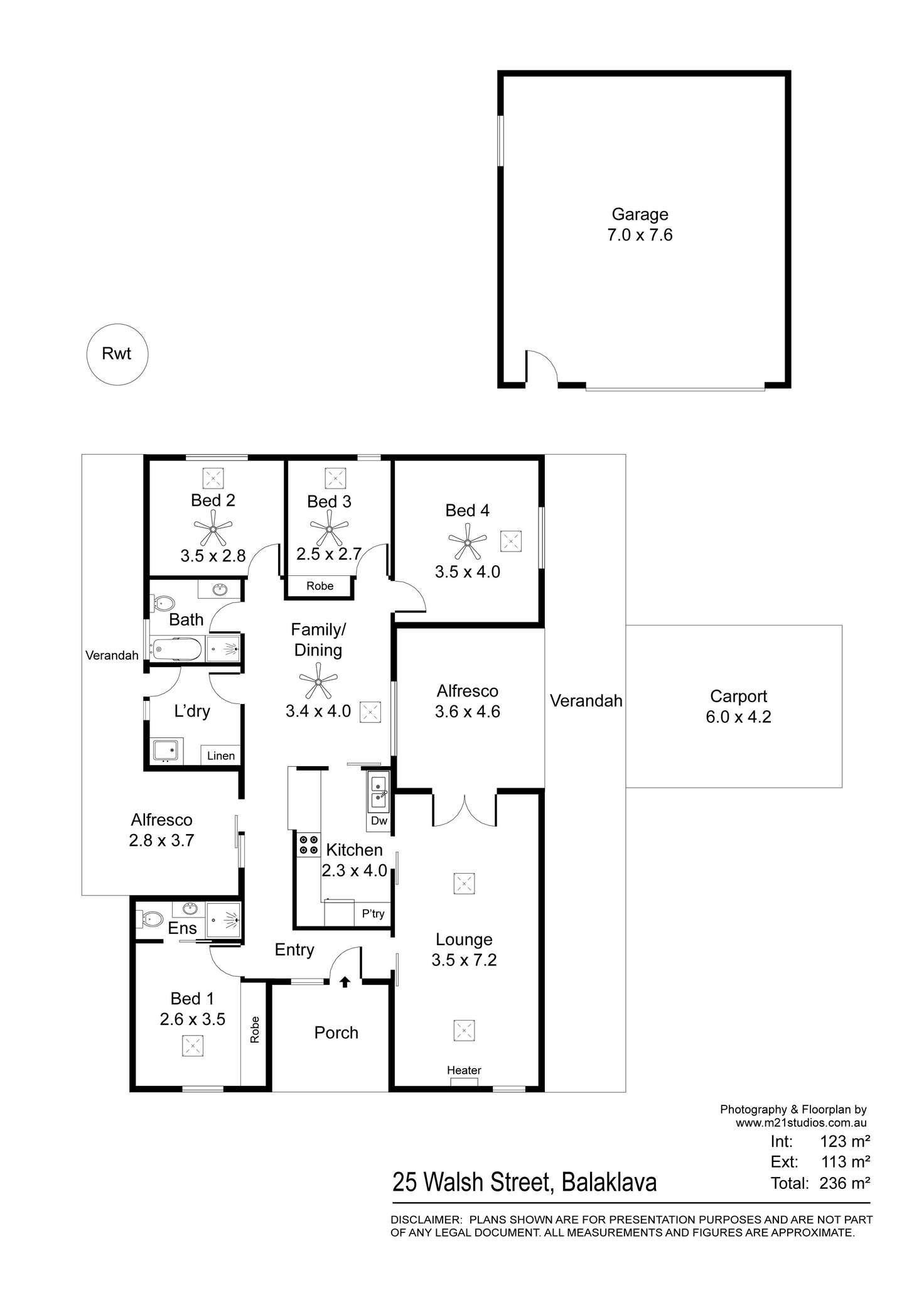 Floorplan of Homely house listing, 25 Walsh Street, Balaklava SA 5461
