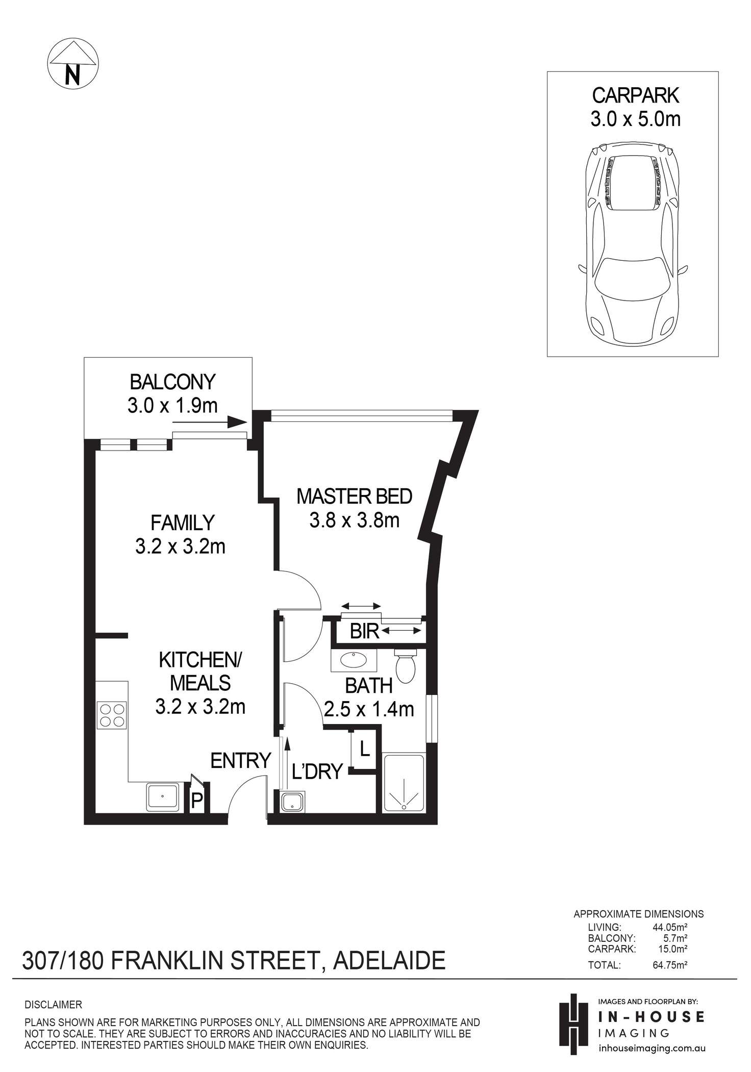 Floorplan of Homely apartment listing, 307/180 Franklin Street, Adelaide SA 5000