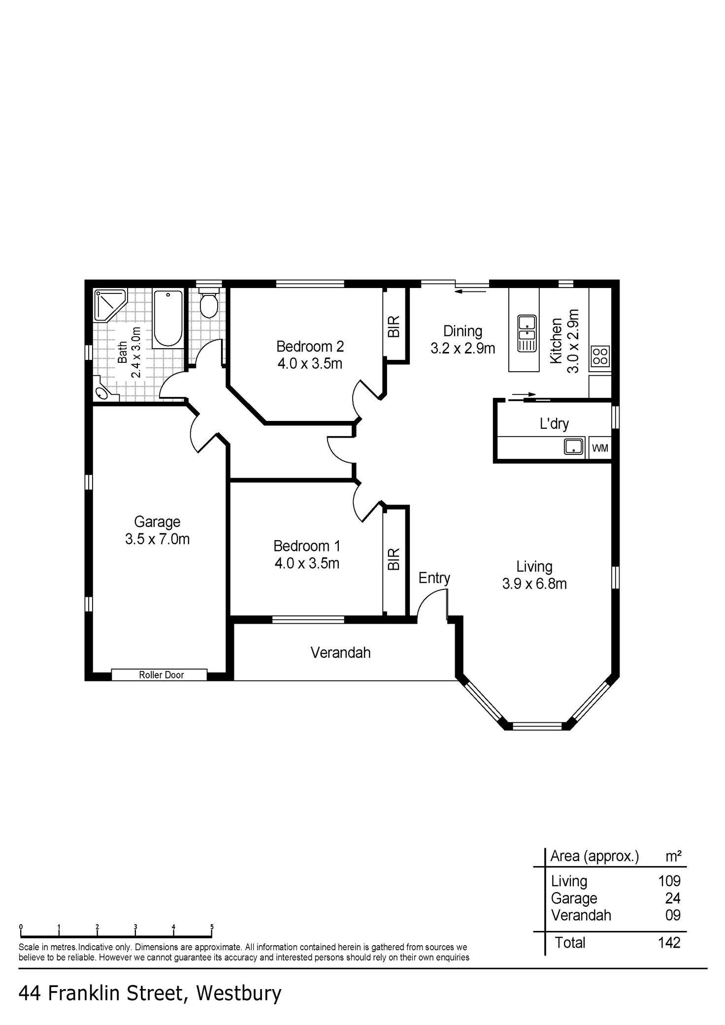 Floorplan of Homely unit listing, 44B Franklin Street, Westbury TAS 7303