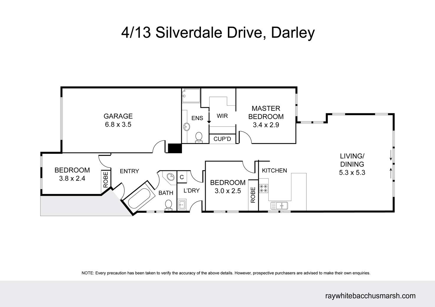 Floorplan of Homely house listing, 4/13 Silverdale Drive, Darley VIC 3340