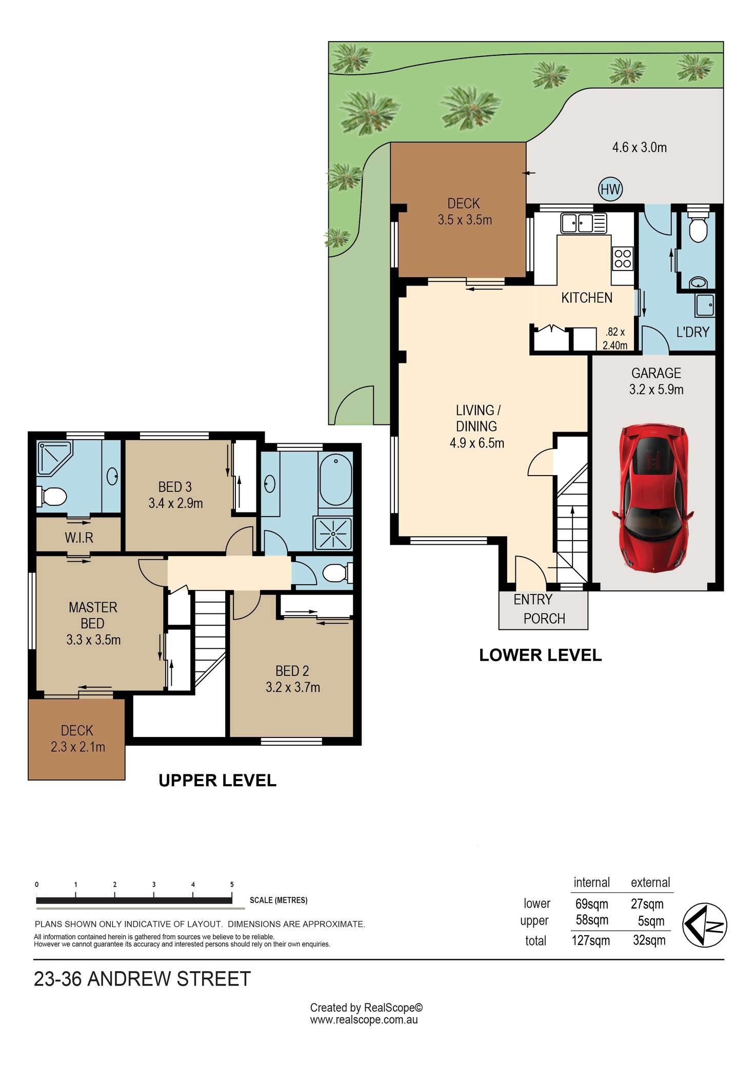 Floorplan of Homely townhouse listing, 23/36 Andrew Street, Balmoral QLD 4171