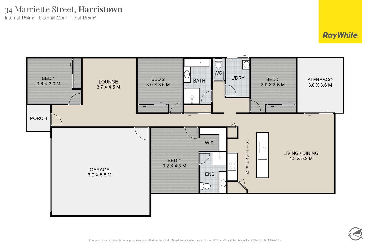 Floorplan of Homely house listing, 34 Mariette Street, Harristown QLD 4350