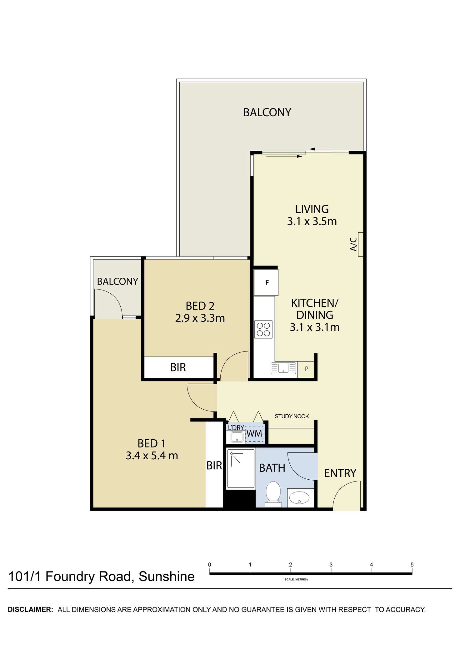 Floorplan of Homely apartment listing, APPT 101/401 Hampshire Road, Sunshine VIC 3020