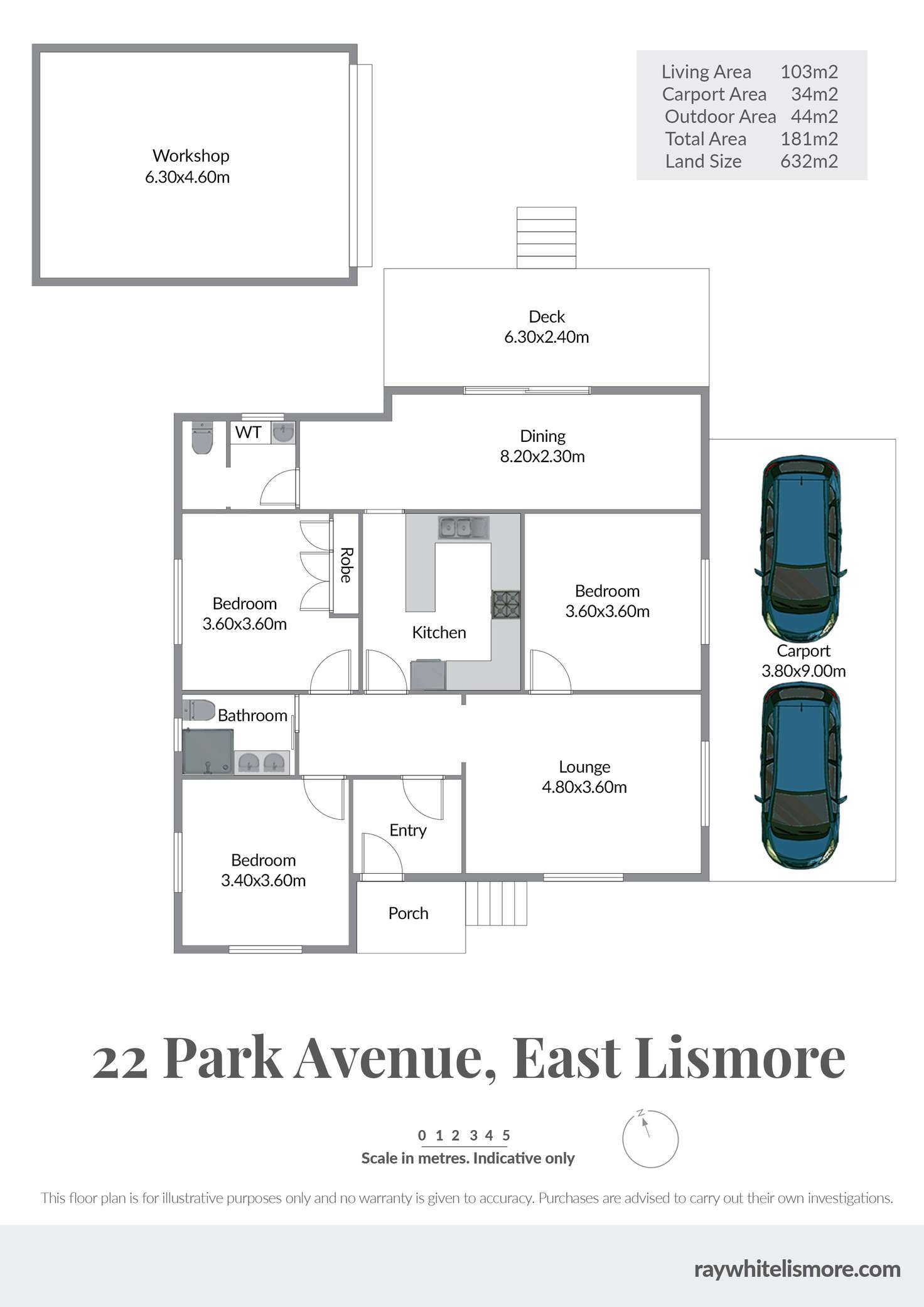 Floorplan of Homely house listing, 22 Park Avenue, East Lismore NSW 2480