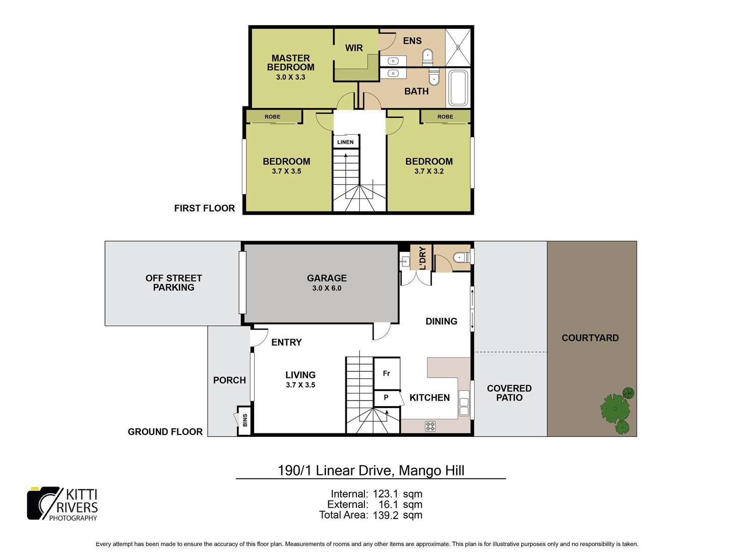 Floorplan of Homely townhouse listing, 190/1 Linear Drive, Mango Hill QLD 4509