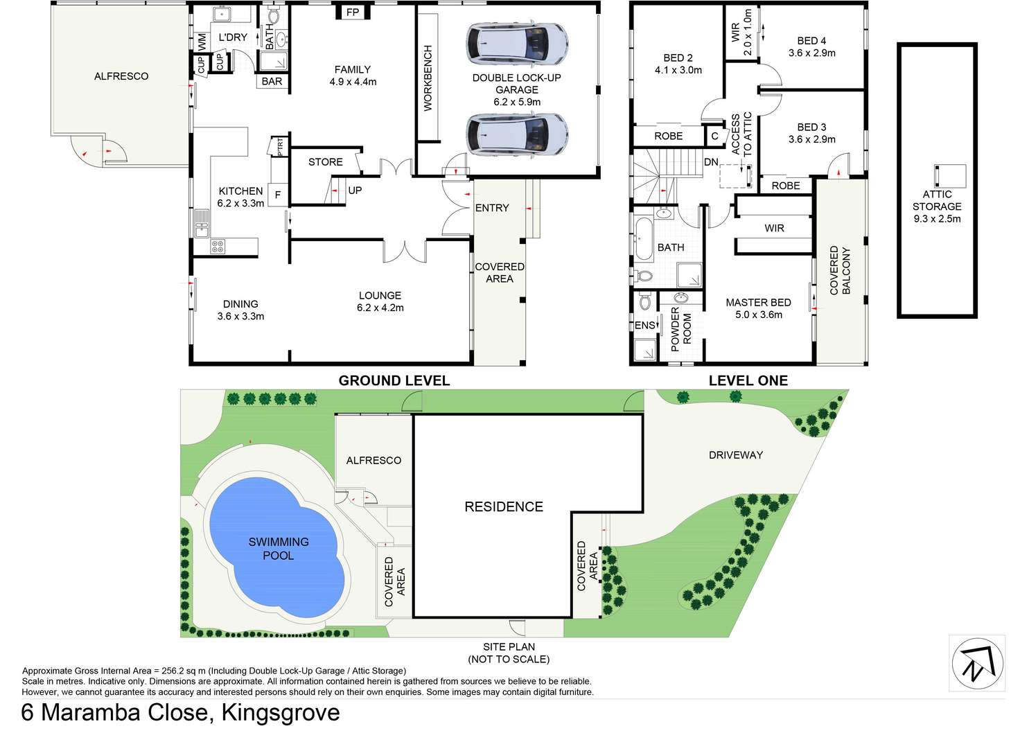 Floorplan of Homely house listing, 6 Maramba Close, Kingsgrove NSW 2208