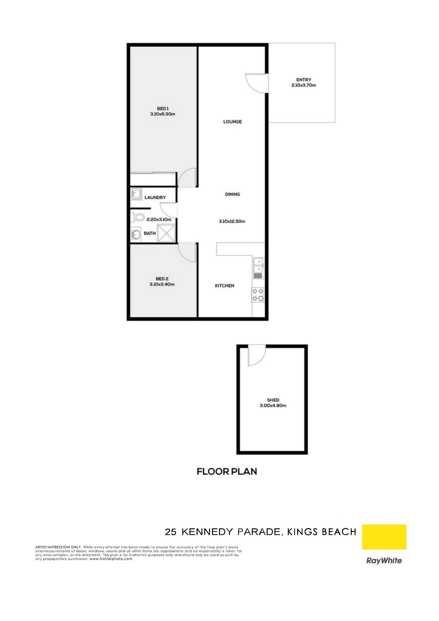 Floorplan of Homely house listing, 25 Kennedy Parade, Golden Beach QLD 4551