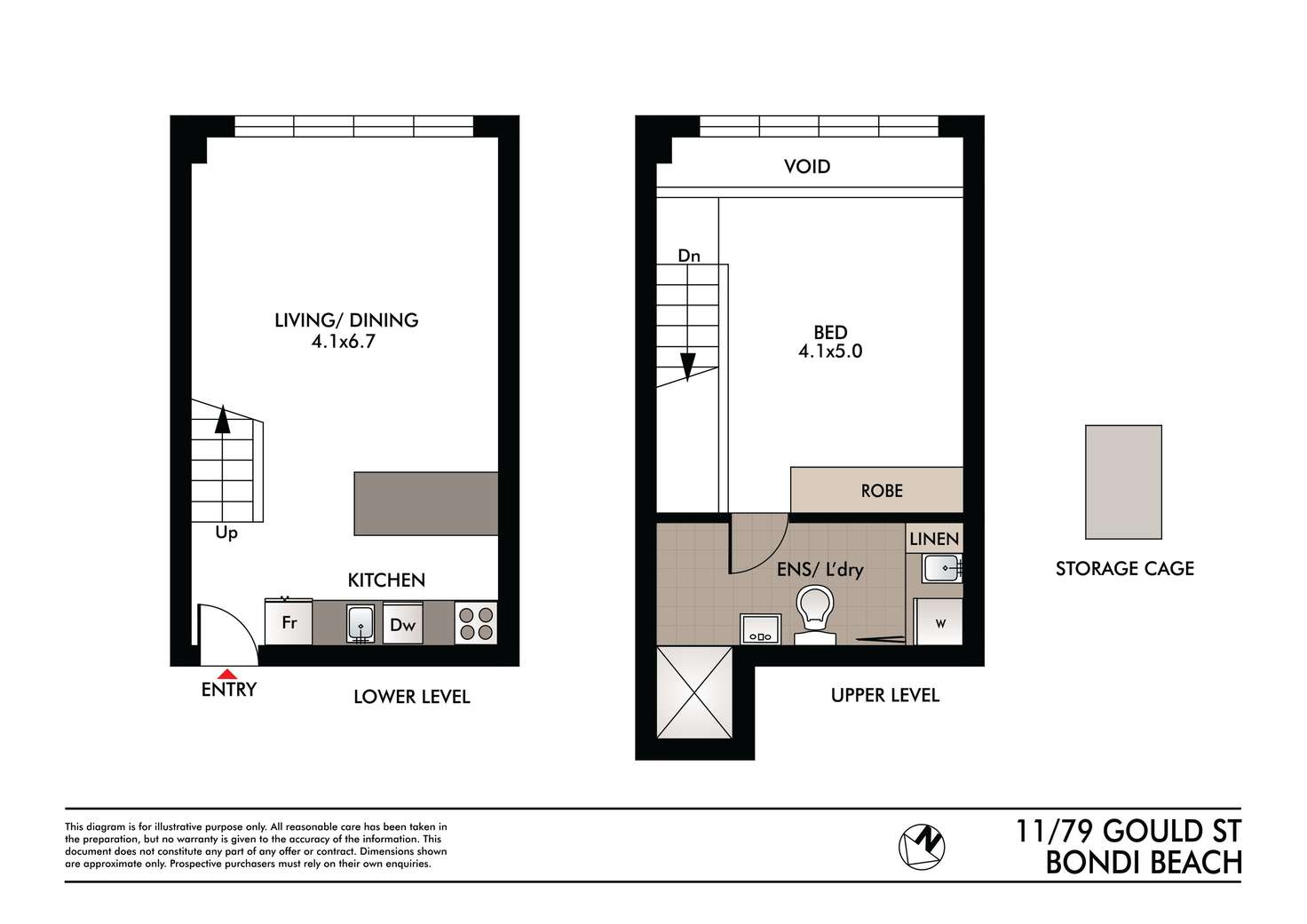 Floorplan of Homely apartment listing, 11/79 Gould Street, Bondi Beach NSW 2026
