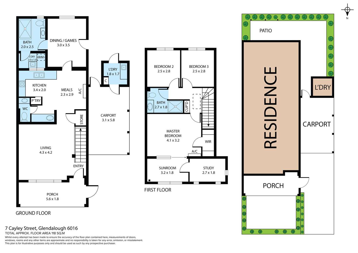 Floorplan of Homely house listing, 7 Cayley Street, Glendalough WA 6016