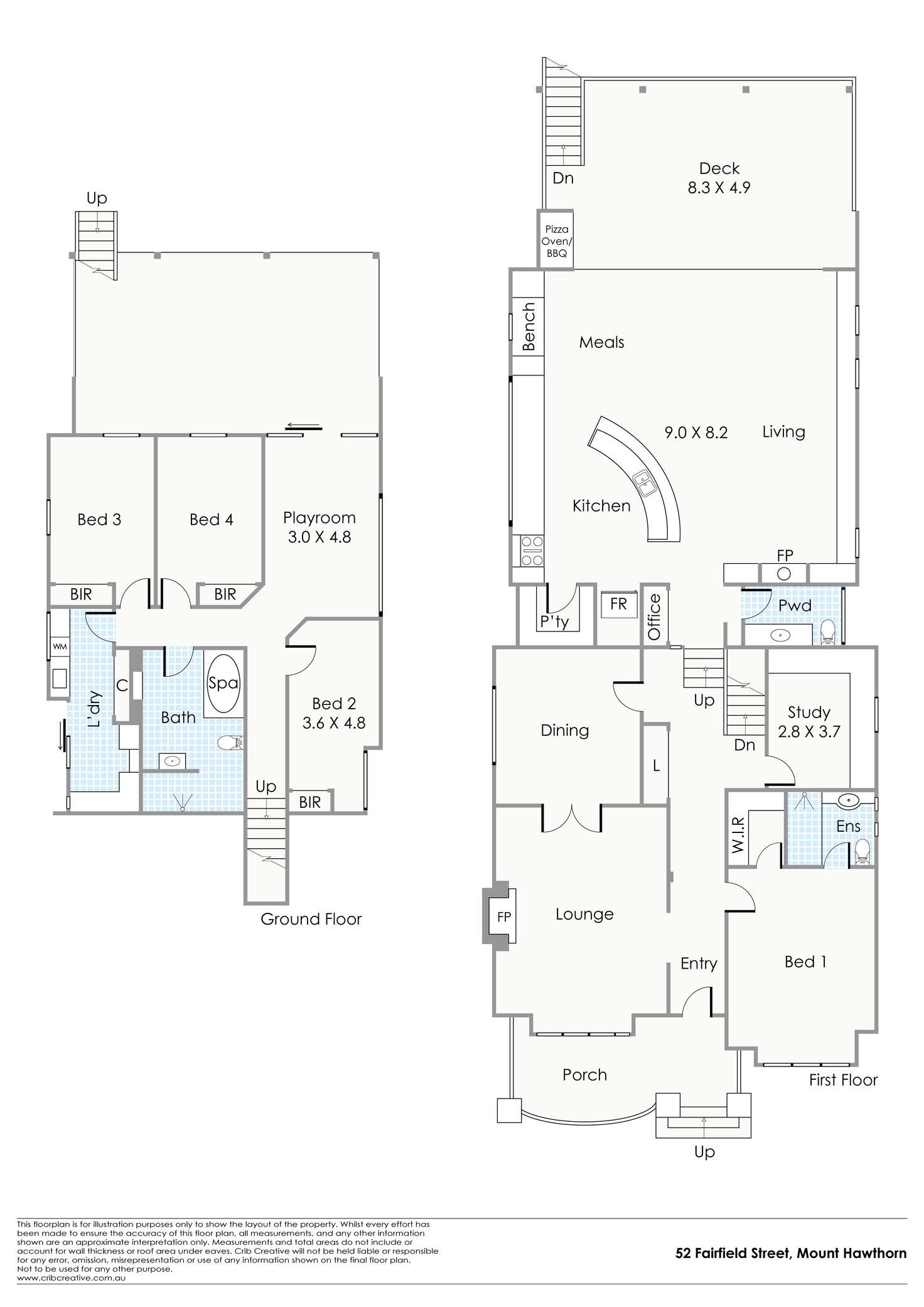 Floorplan of Homely house listing, 52 Fairfield Street, Mount Hawthorn WA 6016