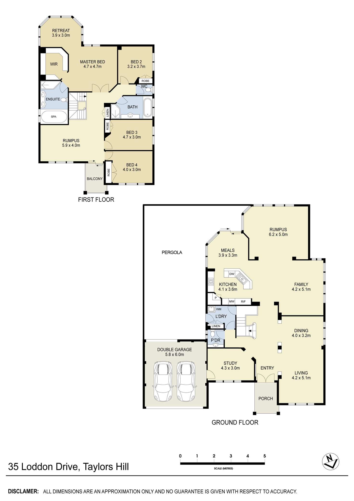 Floorplan of Homely house listing, 35 Loddon Drive, Taylors Hill VIC 3037