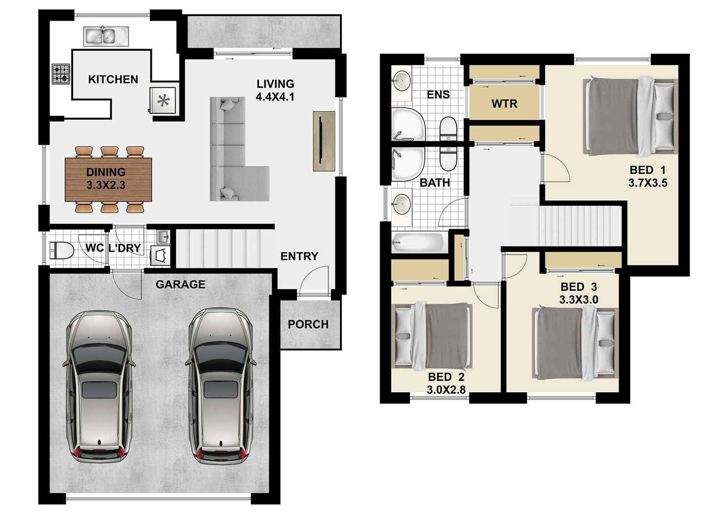 Floorplan of Homely townhouse listing, 89/31 Yerongpan Street, Richlands QLD 4077