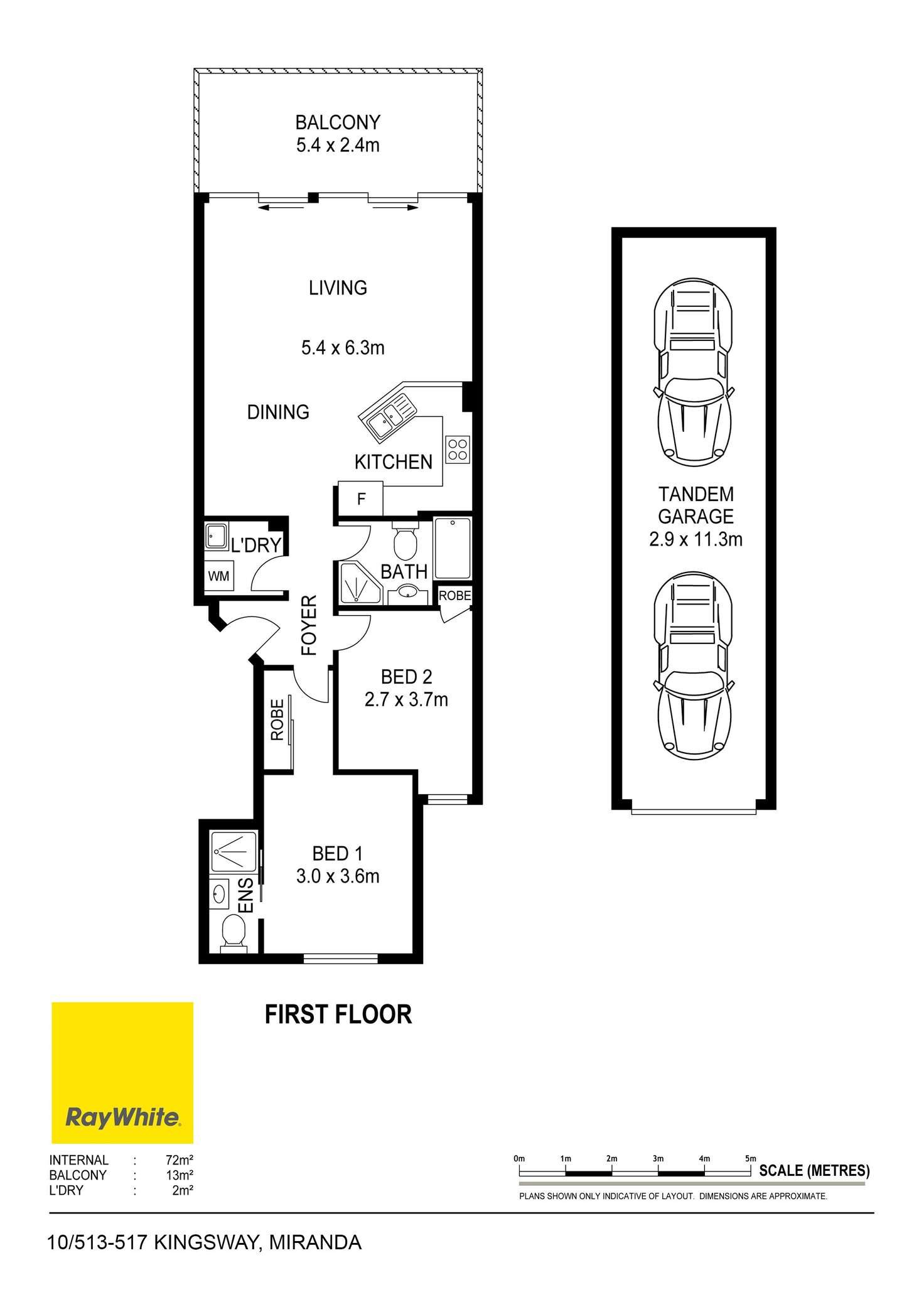 Floorplan of Homely apartment listing, 10/513-517 Kingsway, Miranda NSW 2228