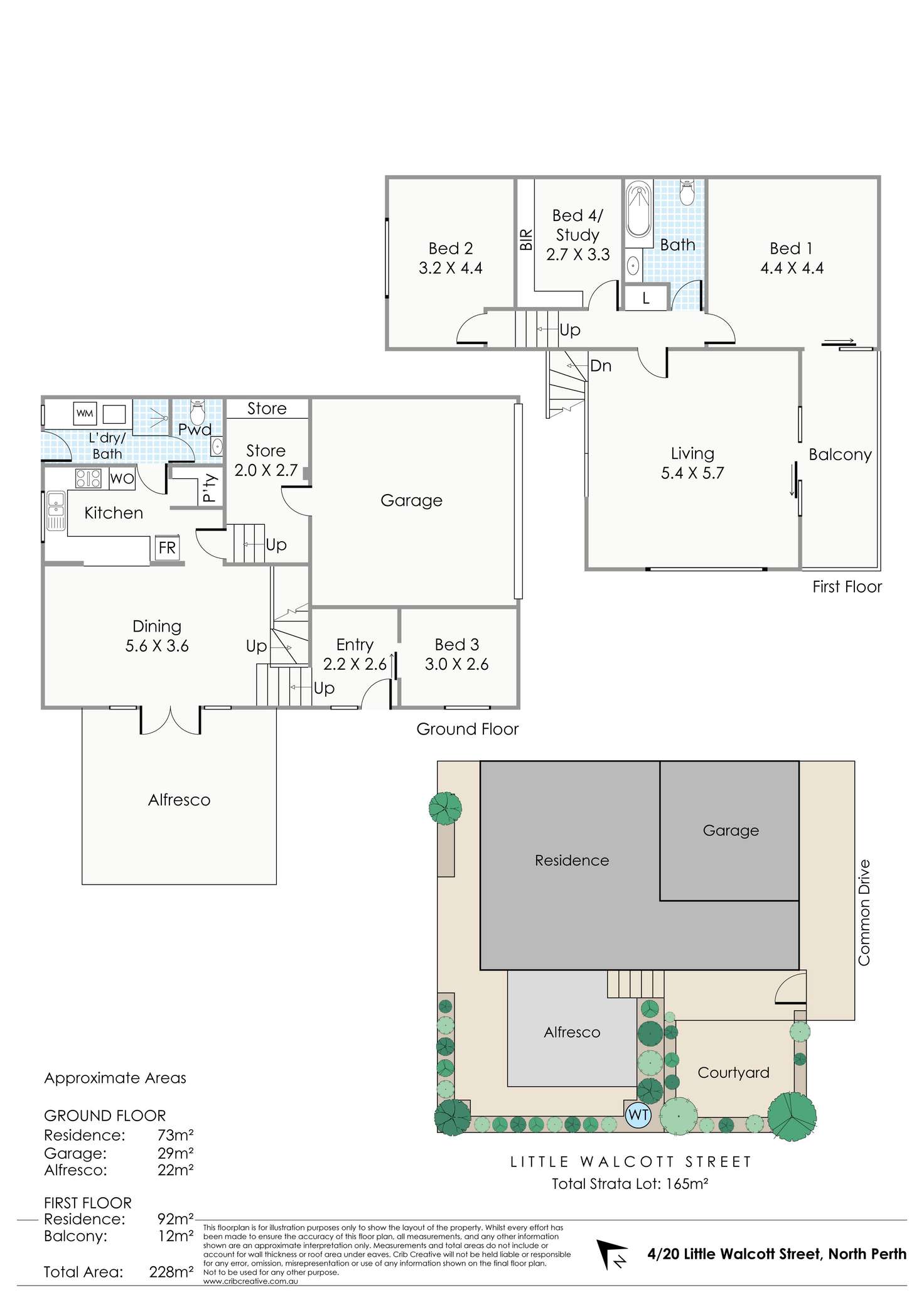 Floorplan of Homely house listing, 4/20 Little Walcott Street, North Perth WA 6006