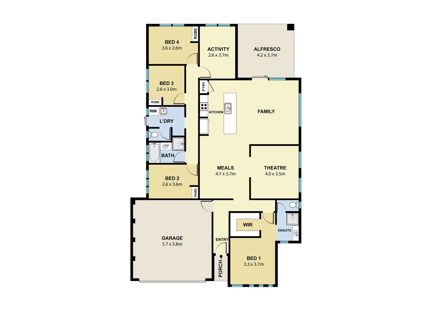 Floorplan of Homely house listing, 3 Firebrand Grove, Baldivis WA 6171