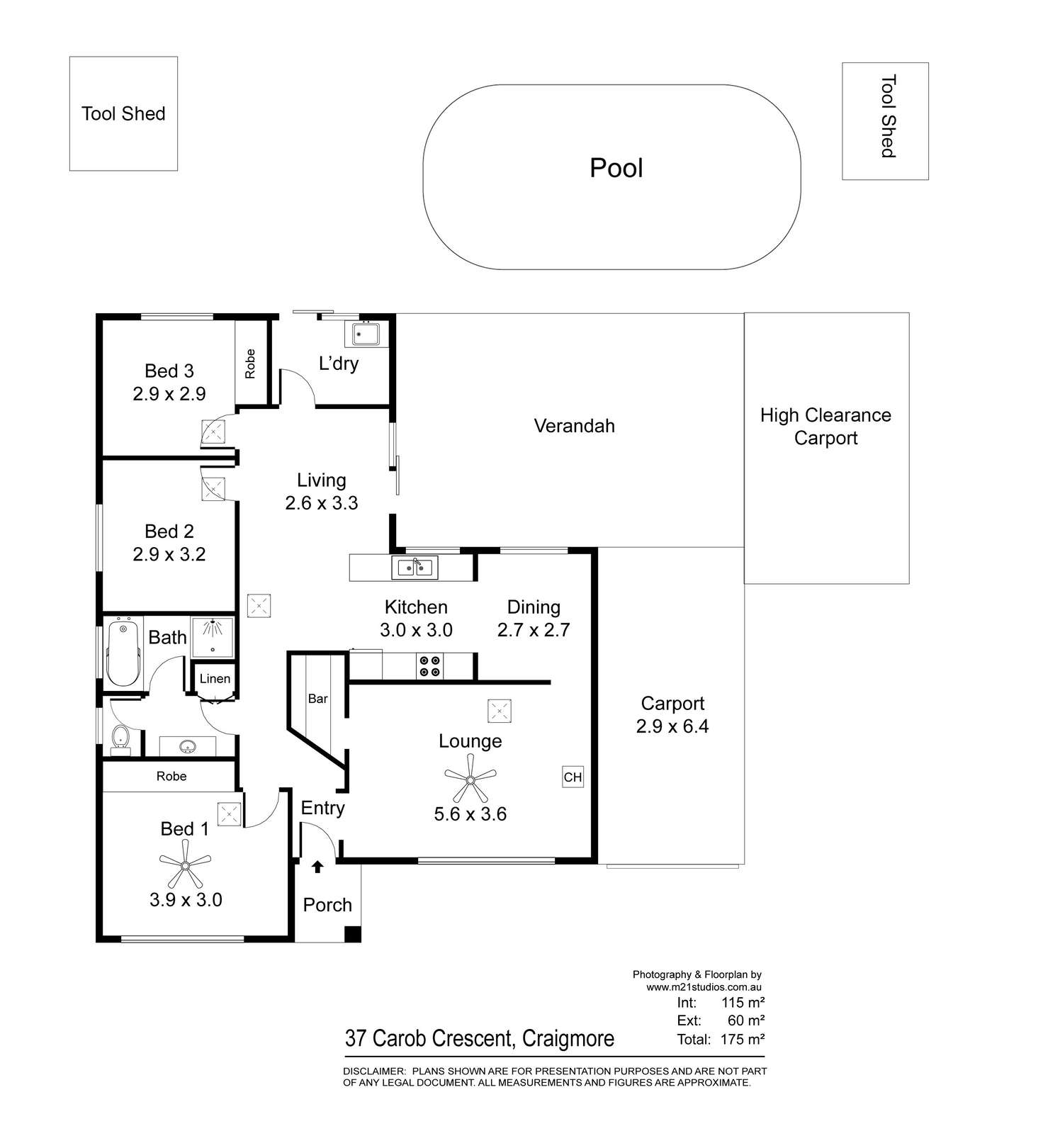 Floorplan of Homely house listing, 37 Carob Crescent, Craigmore SA 5114