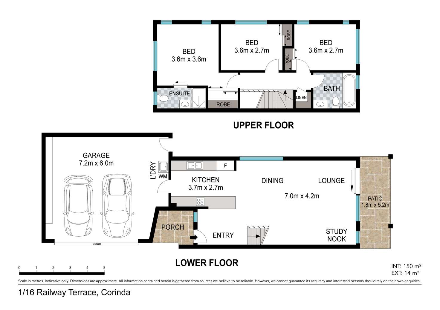 Floorplan of Homely townhouse listing, 1/16 Railway Terrace, Corinda QLD 4075