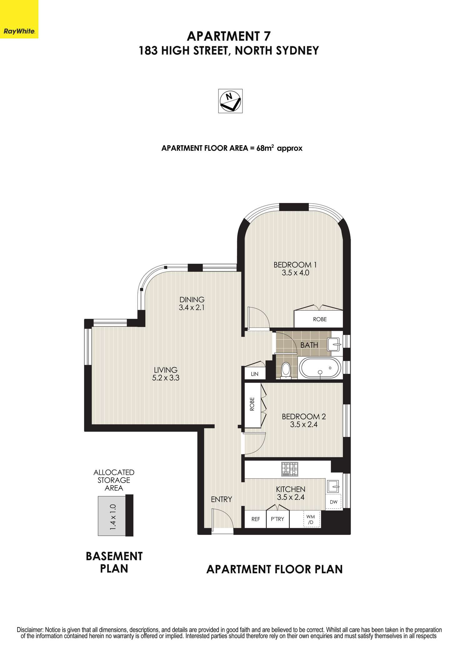 Floorplan of Homely apartment listing, 7/183 High Street, North Sydney NSW 2060