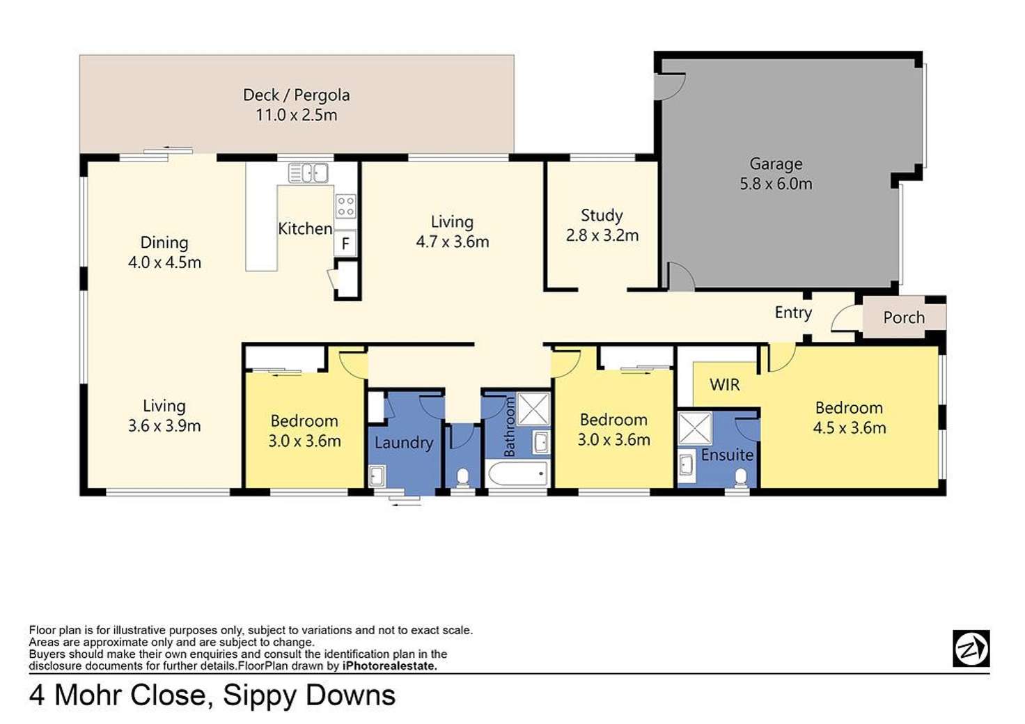 Floorplan of Homely house listing, 4 Mohr Close, Sippy Downs QLD 4556