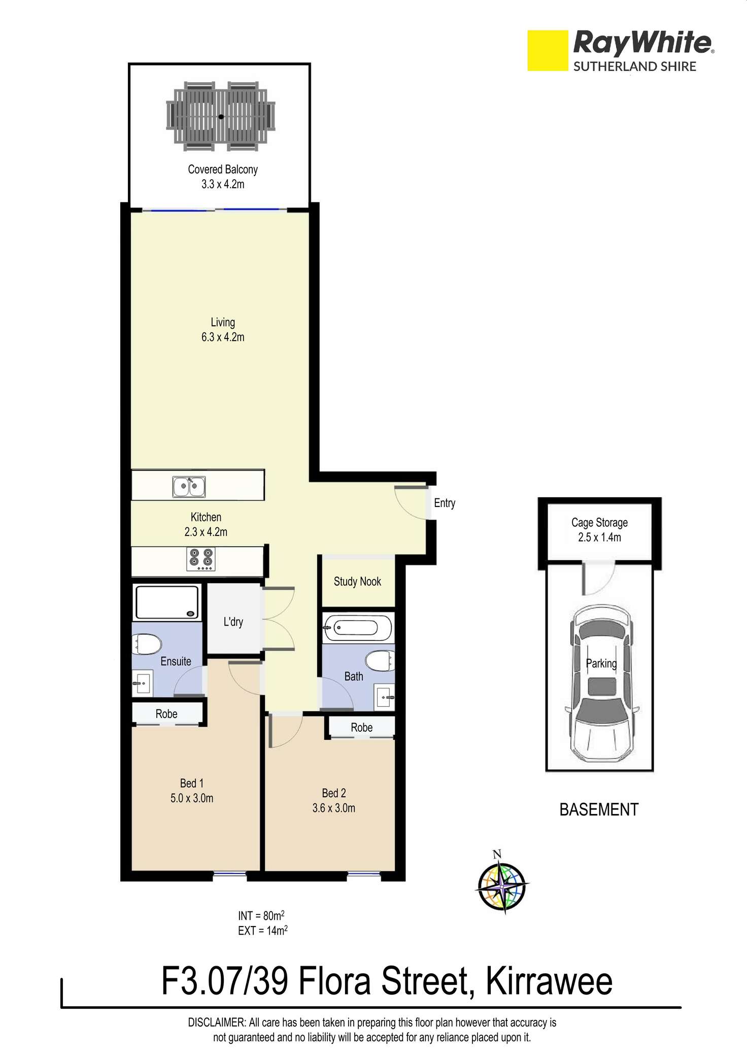 Floorplan of Homely apartment listing, F3.07/39 Flora Street, Kirrawee NSW 2232