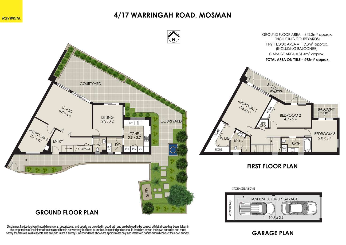 Floorplan of Homely apartment listing, 4/17 Warringah Road, Mosman NSW 2088