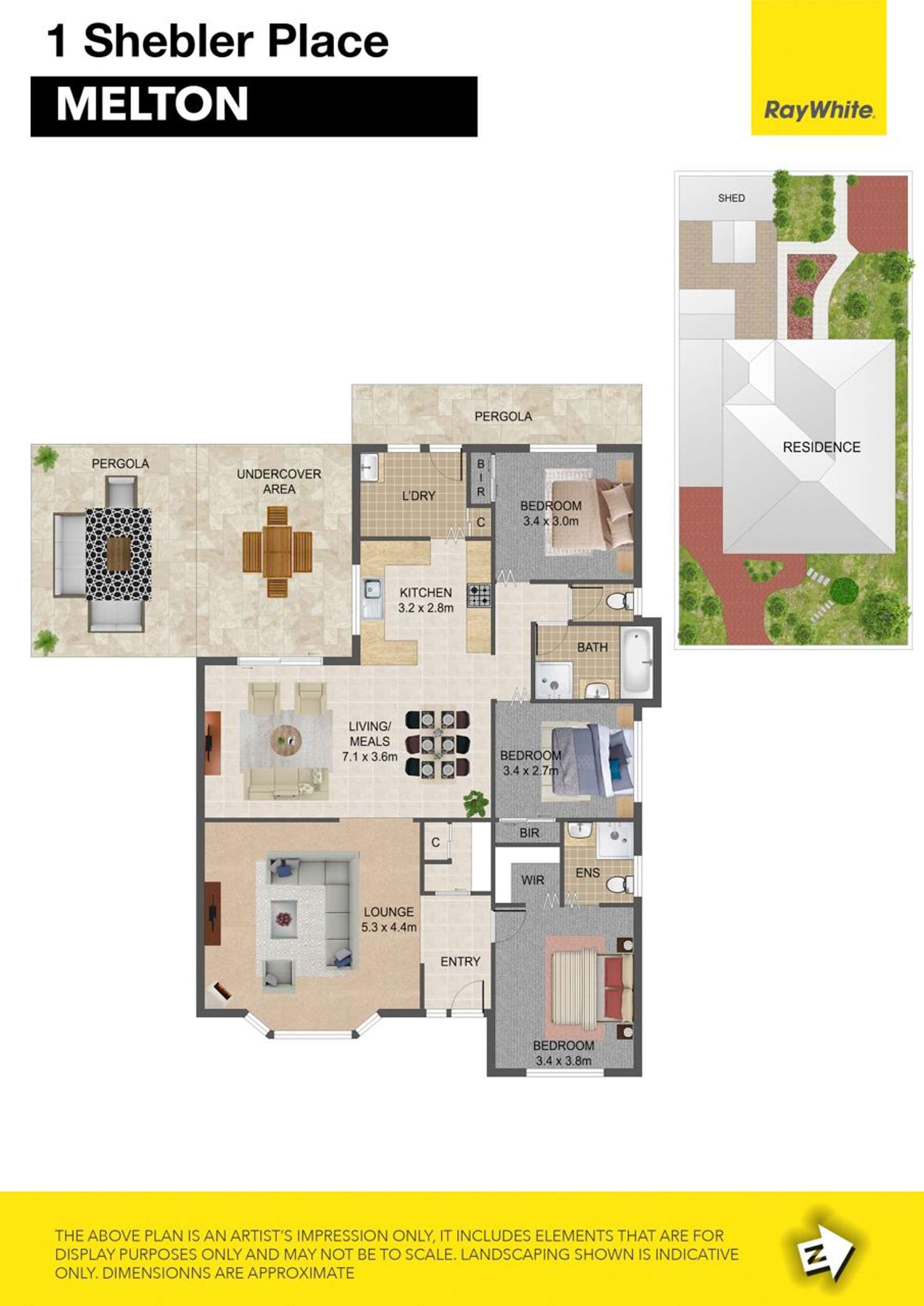 Floorplan of Homely house listing, 1 Shebler Place, Melton VIC 3337