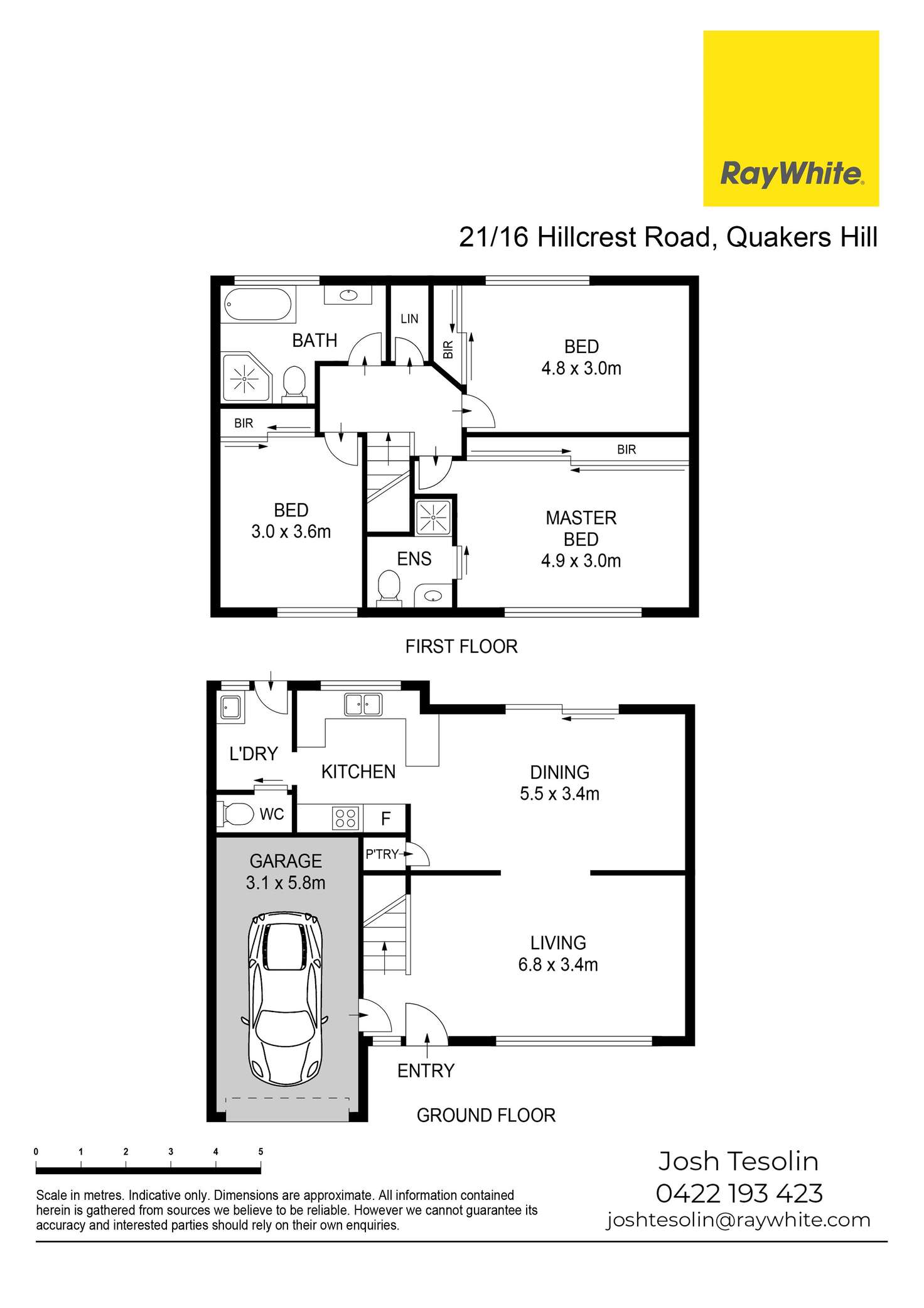 Floorplan of Homely townhouse listing, 21/16 Hillcrest Road, Quakers Hill NSW 2763