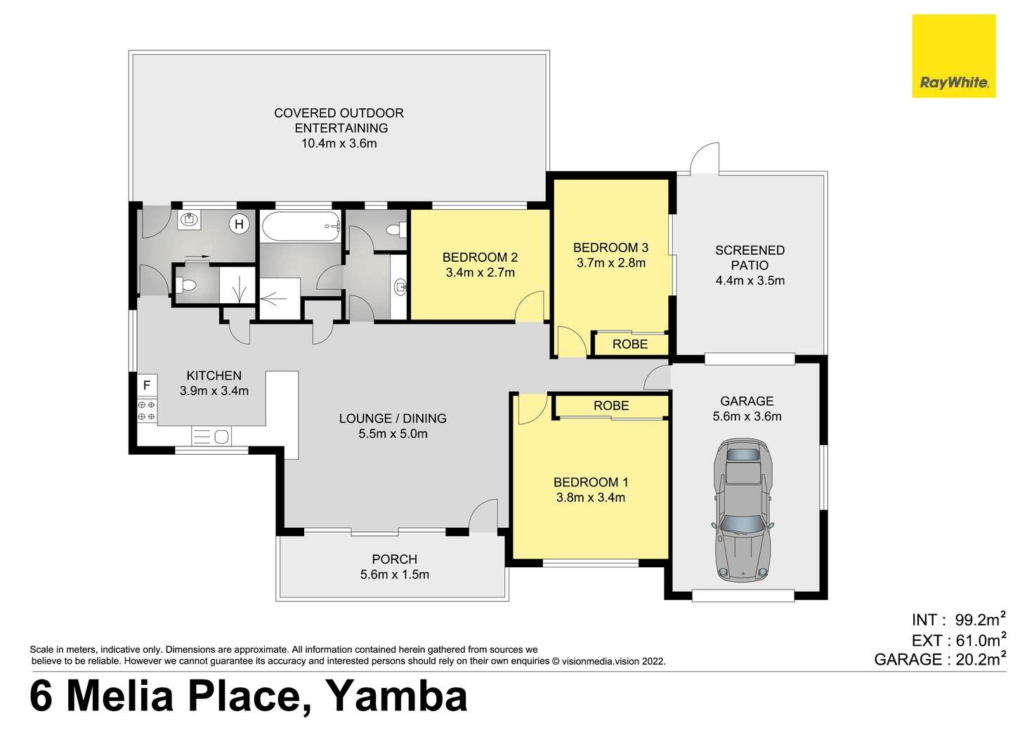 Floorplan of Homely house listing, 6 Melia Place, Yamba NSW 2464