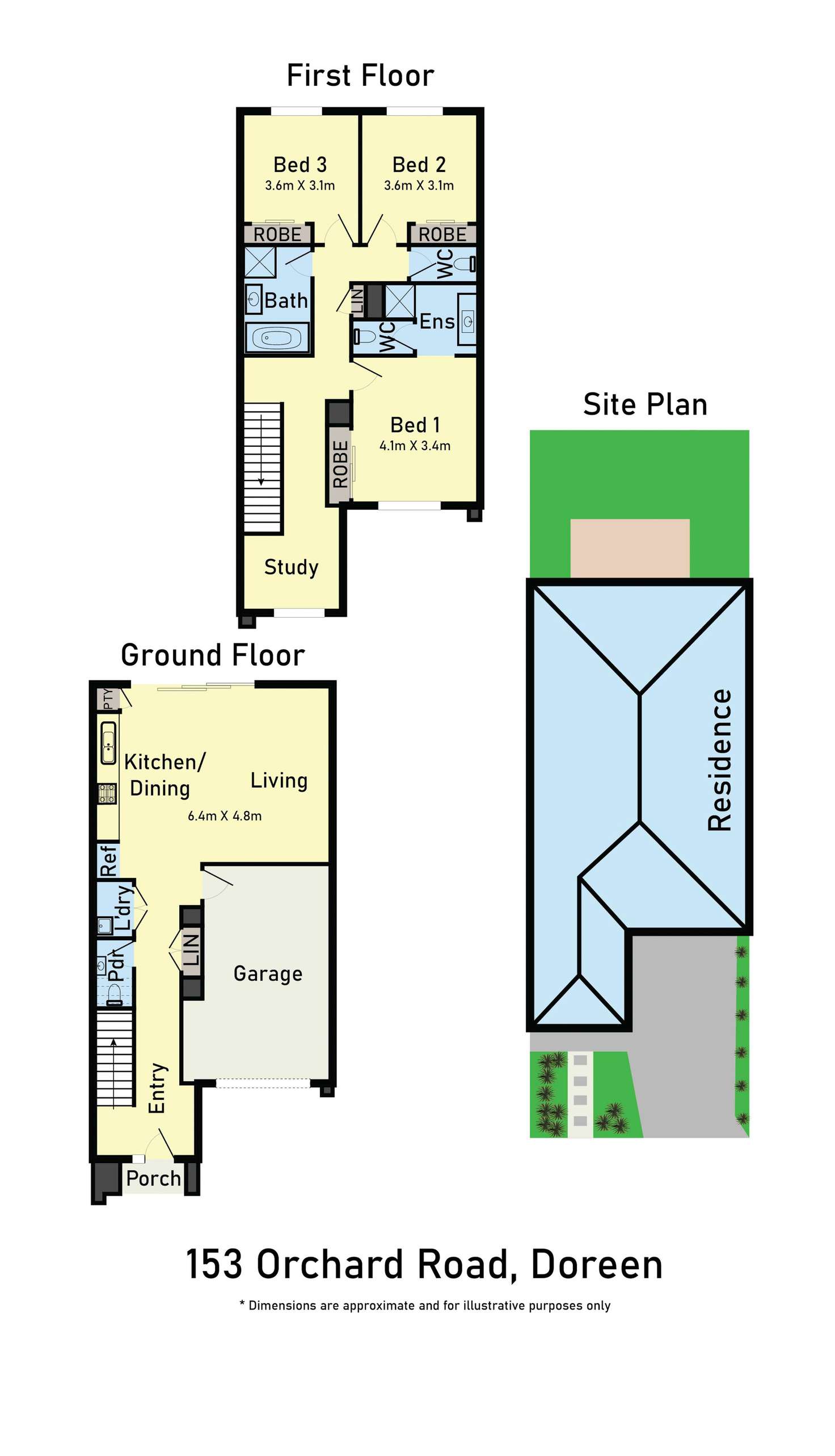 Floorplan of Homely townhouse listing, 153 Orchard Road, Doreen VIC 3754