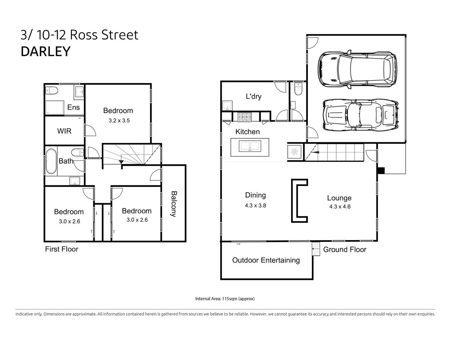 Floorplan of Homely townhouse listing, 3/10-12 Ross Street, Bacchus Marsh VIC 3340