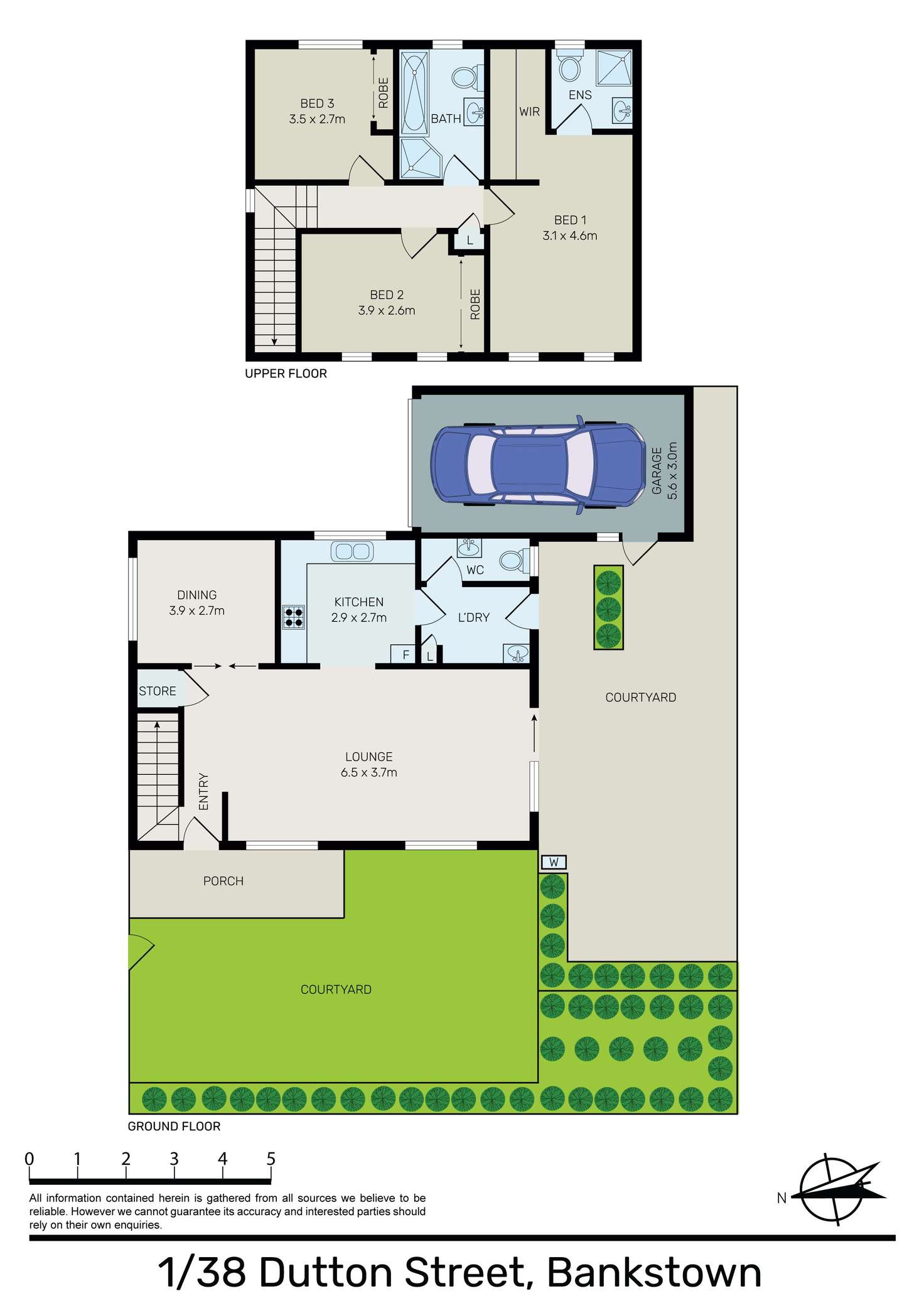 Floorplan of Homely townhouse listing, 1/38 Dutton Street, Bankstown NSW 2200