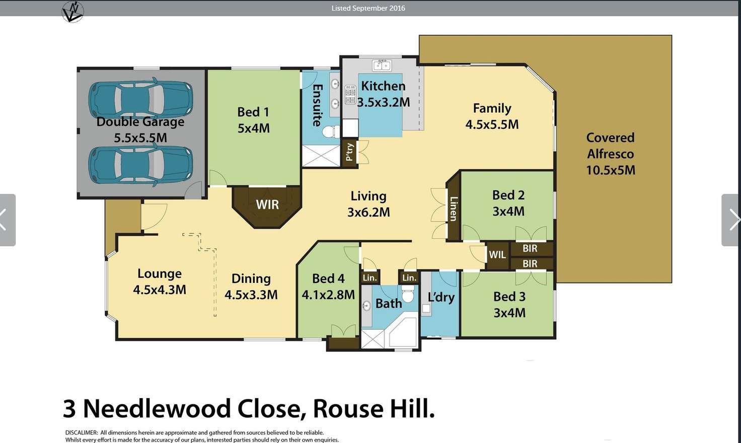 Floorplan of Homely house listing, 3 Needlewood Close, Rouse Hill NSW 2155