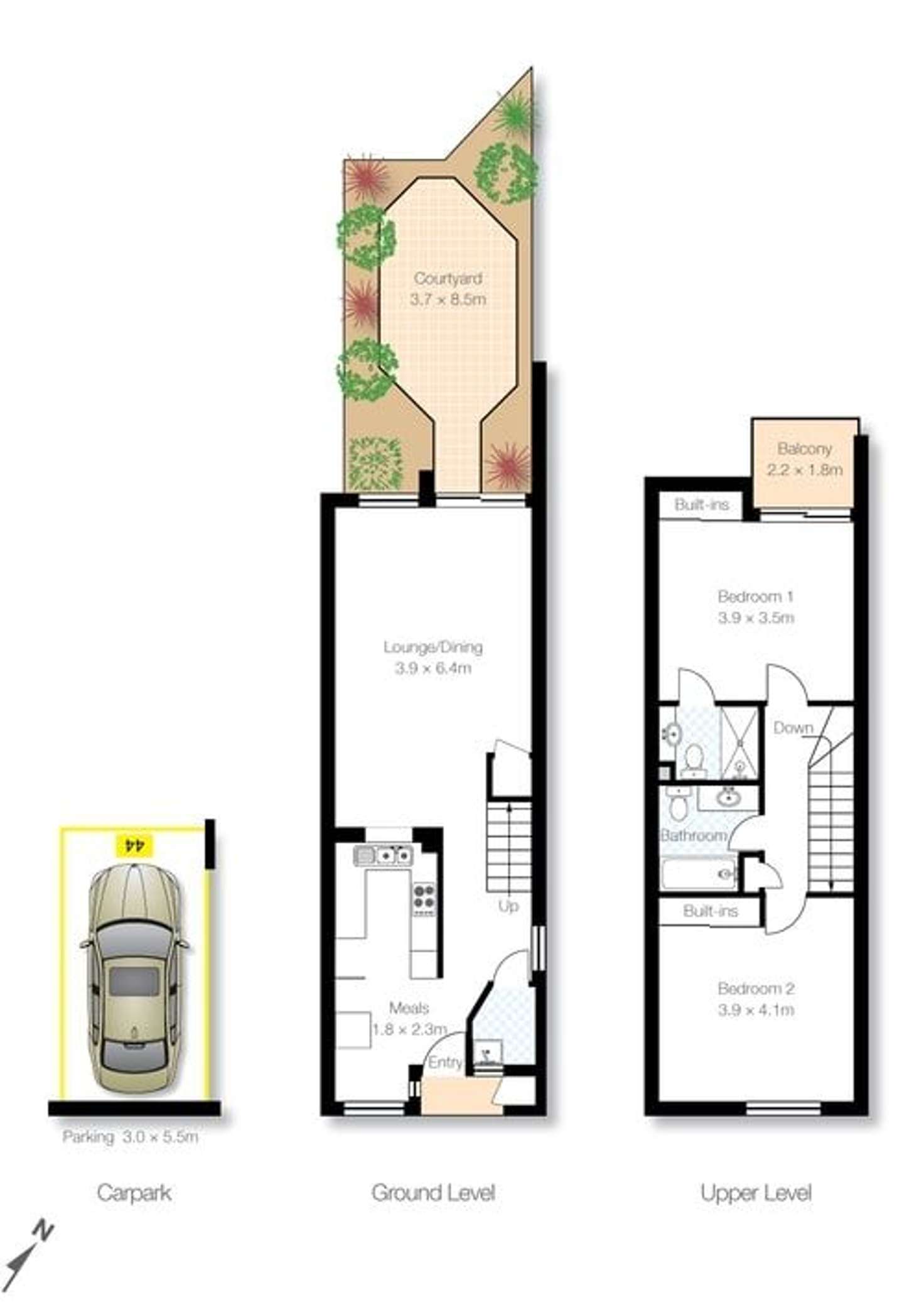 Floorplan of Homely townhouse listing, 17/2-12 Busaco Road, Marsfield NSW 2122