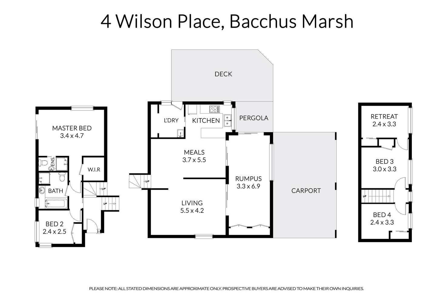 Floorplan of Homely house listing, 4 Wilson Place, Bacchus Marsh VIC 3340