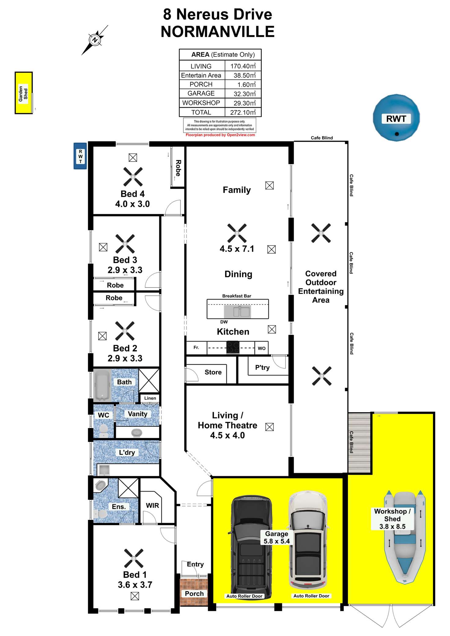 Floorplan of Homely house listing, 8 Nereus Drive, Normanville SA 5204