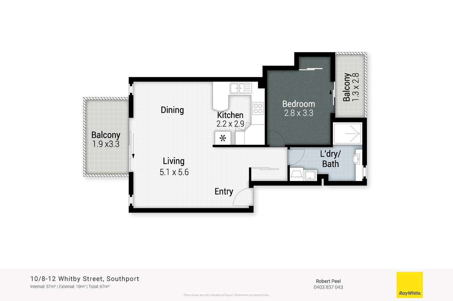 Floorplan of Homely unit listing, 10/8-12 Whitby Street, Southport QLD 4215
