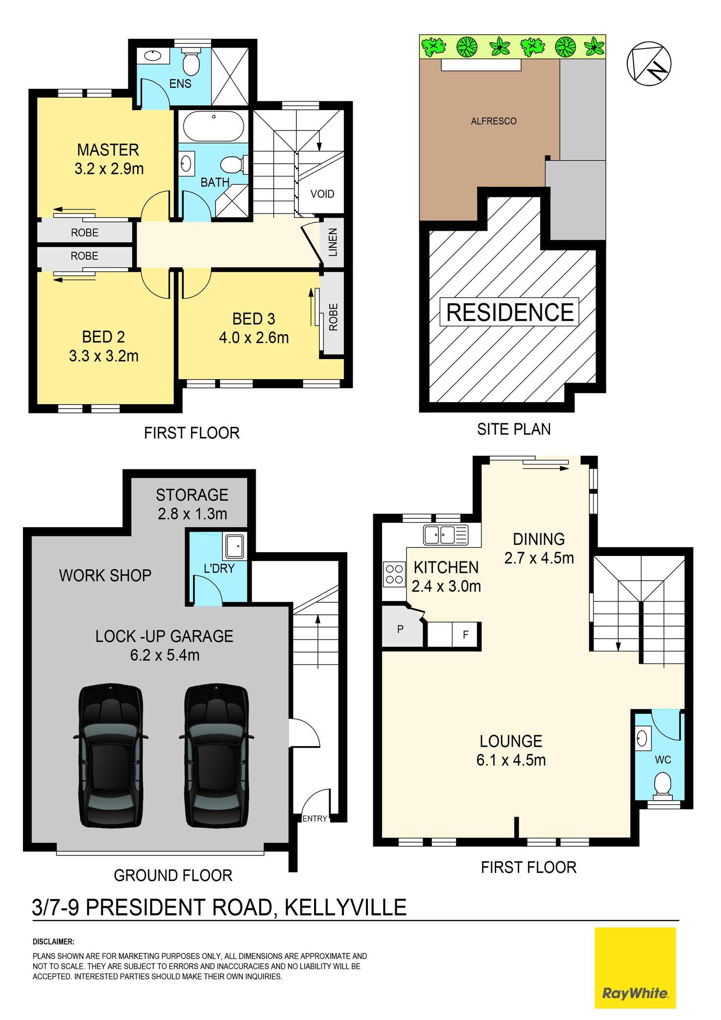 Floorplan of Homely townhouse listing, 3/7-9 President Road, Kellyville NSW 2155