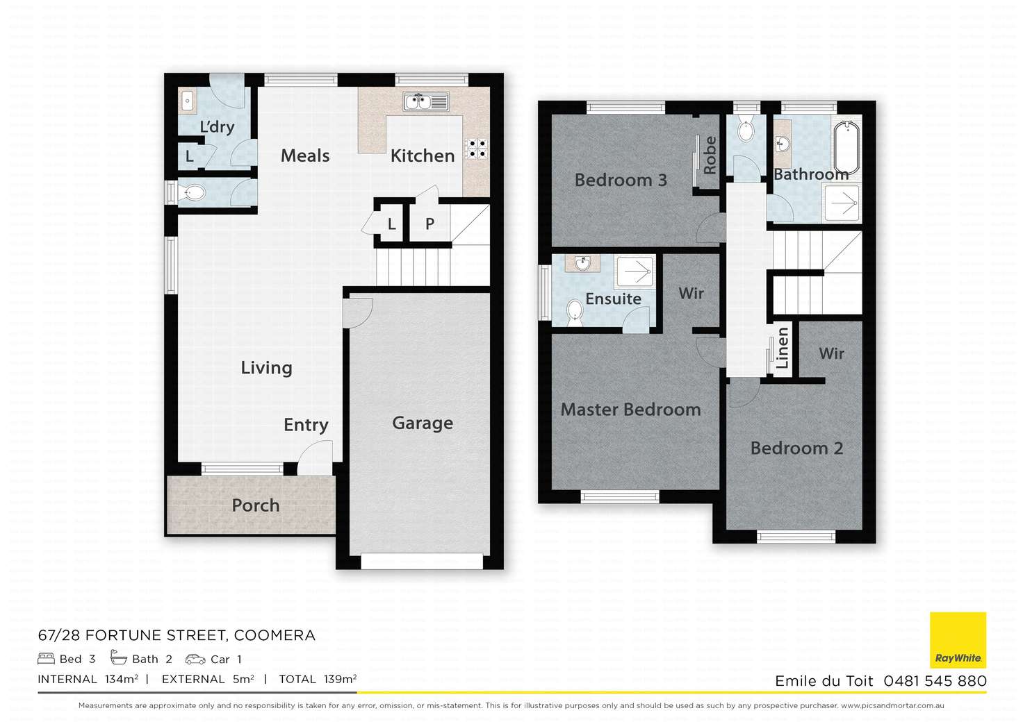 Floorplan of Homely townhouse listing, 67/28 Fortune Street, Coomera QLD 4209