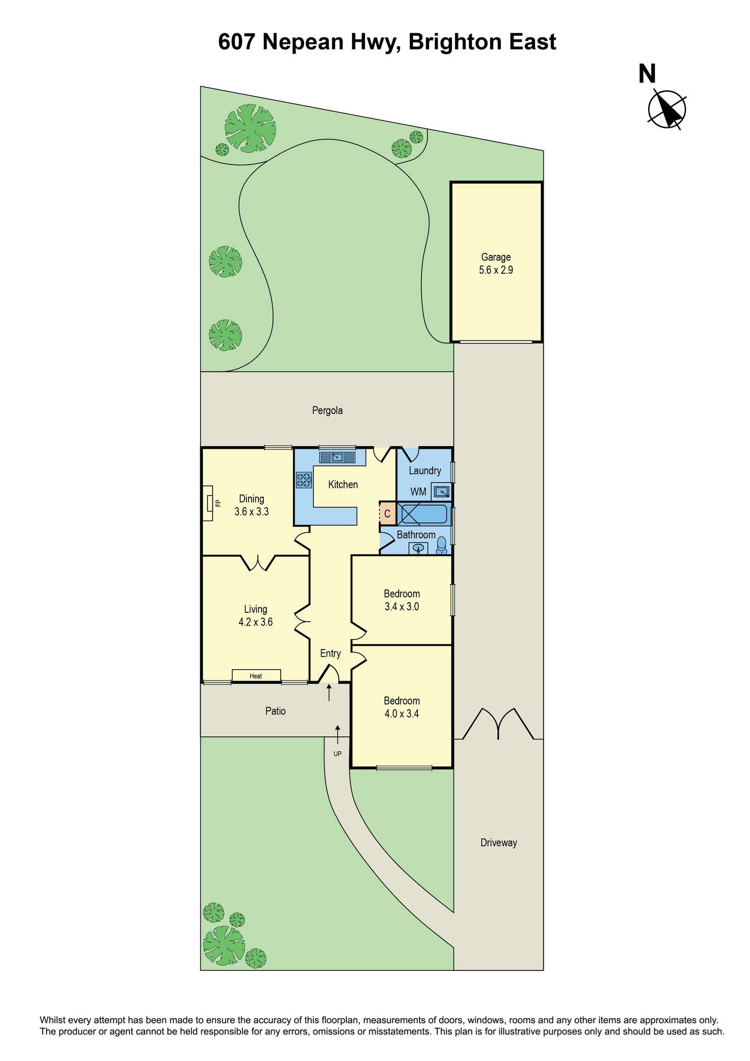 Floorplan of Homely house listing, 607 Nepean Highway, Brighton East VIC 3187