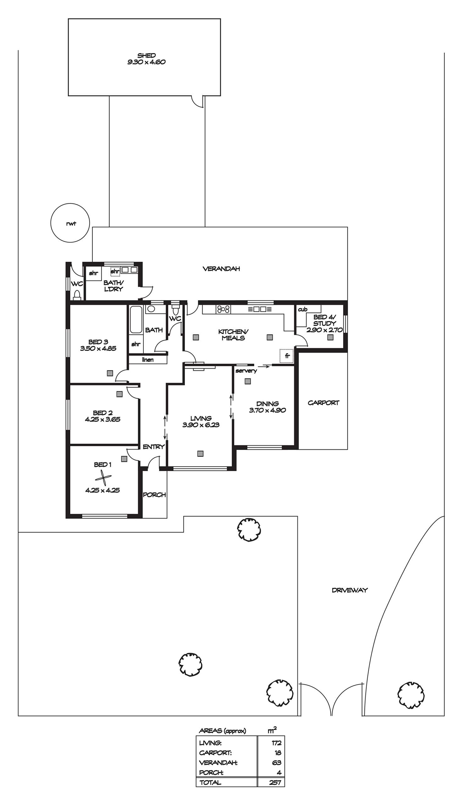 Floorplan of Homely house listing, 1-5 Martins Road, Salisbury Downs SA 5108