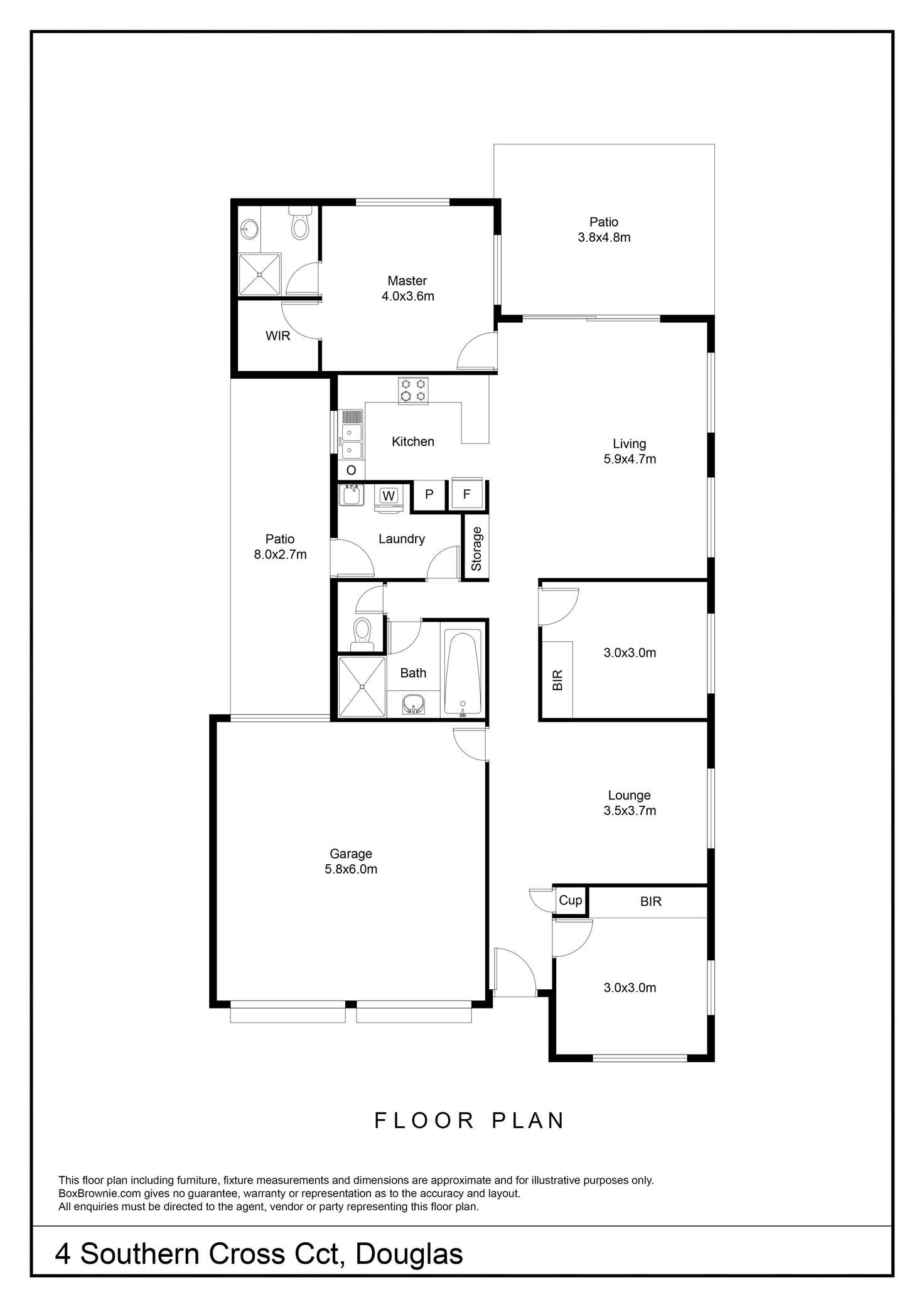 Floorplan of Homely house listing, 4 Southern Cross Circuit, Douglas QLD 4814