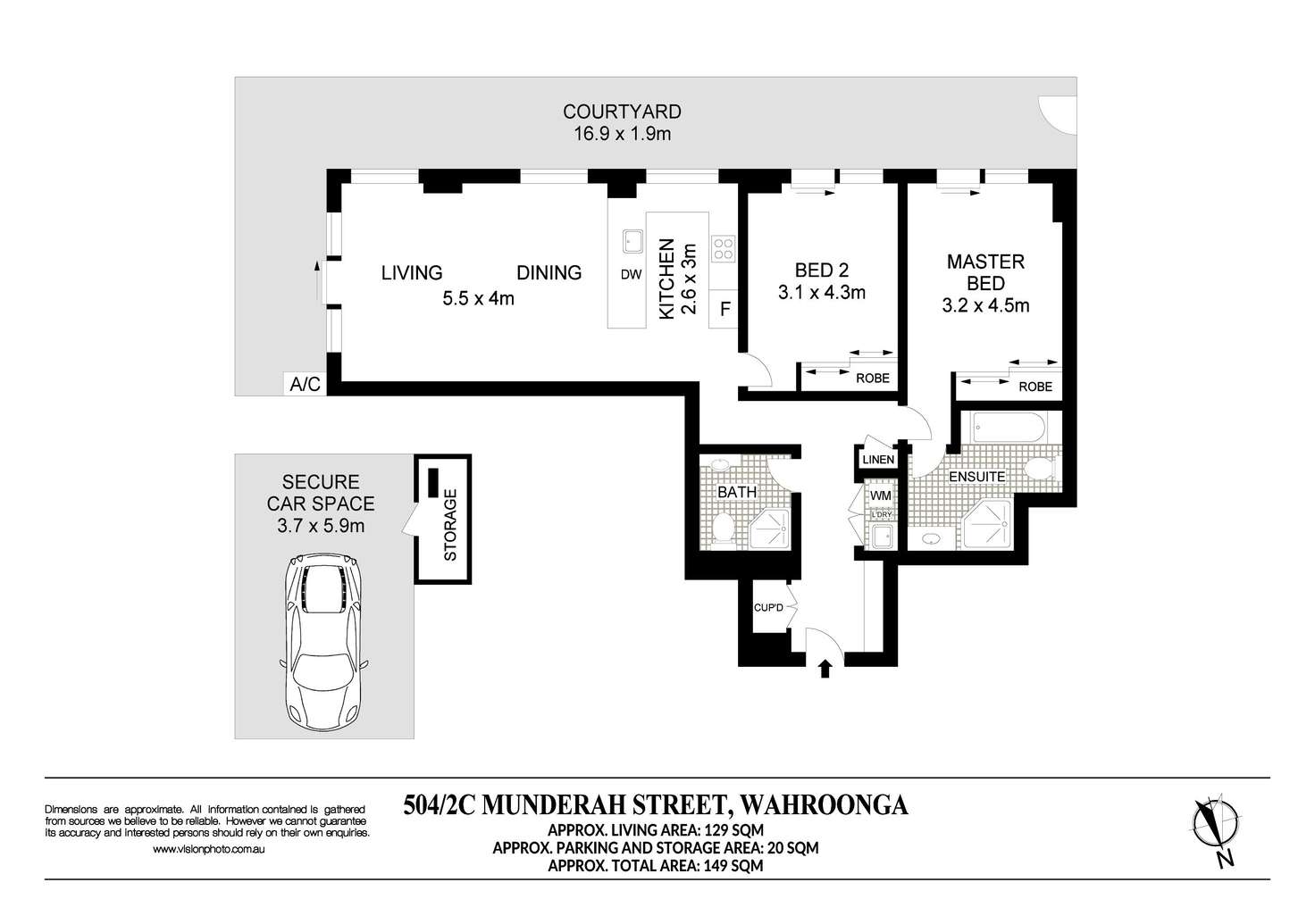 Floorplan of Homely apartment listing, 504/2C Munderah Street, Wahroonga NSW 2076