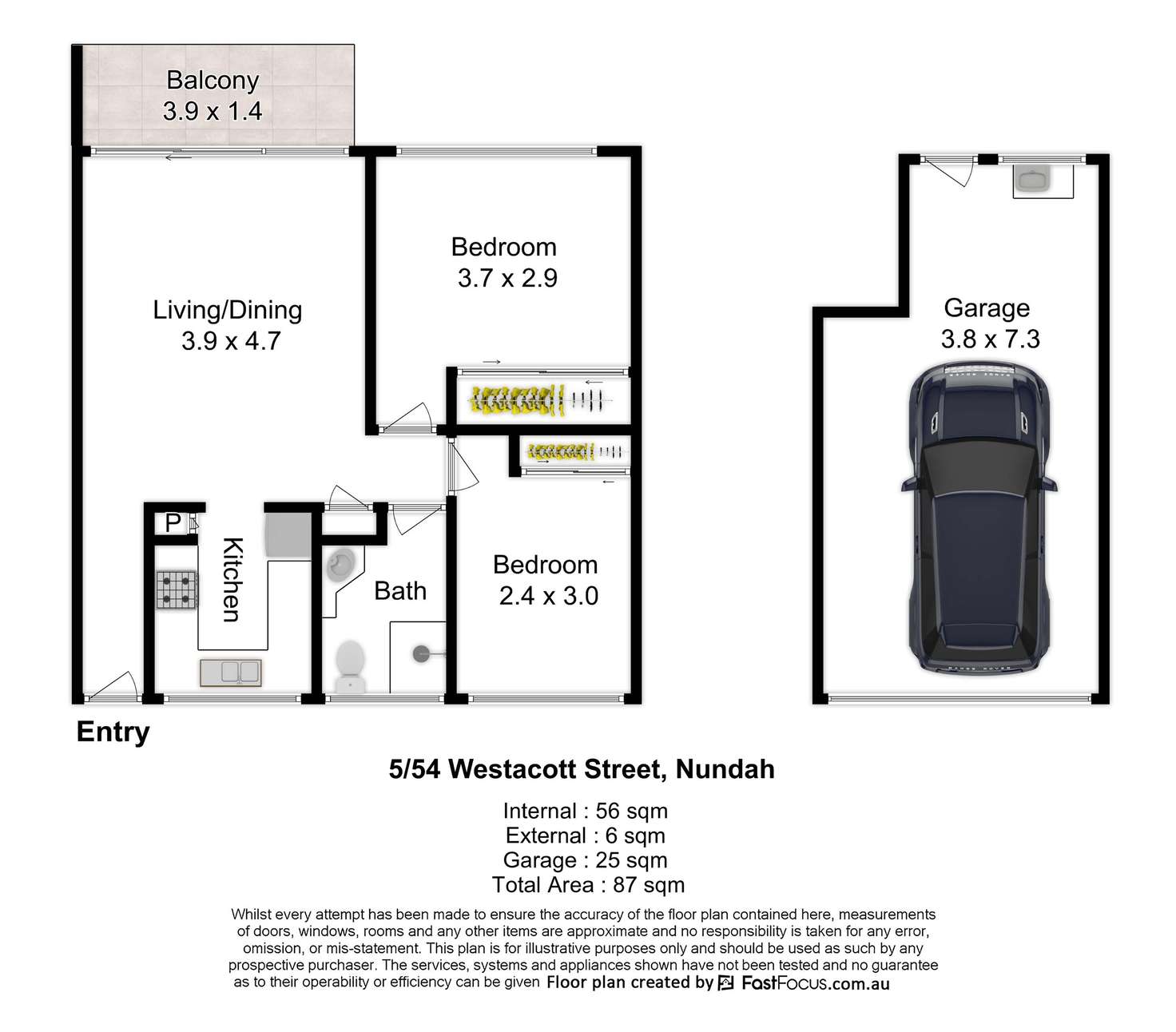 Floorplan of Homely unit listing, 5/54 Westacott Street, Nundah QLD 4012