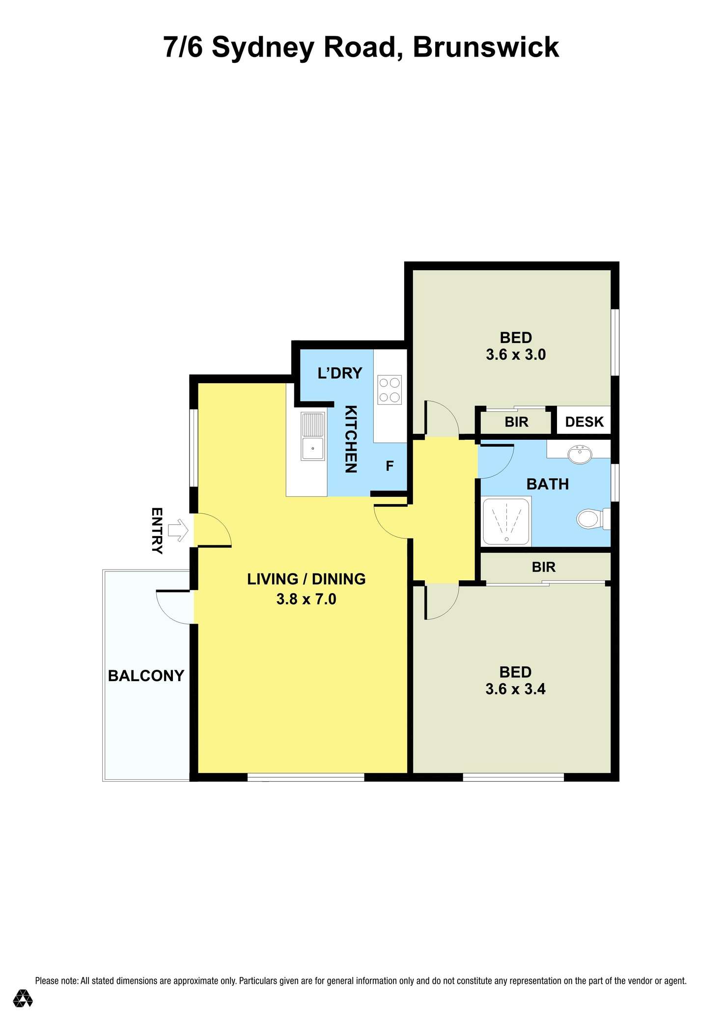 Floorplan of Homely apartment listing, 7/6 Sydney Road, Brunswick VIC 3056