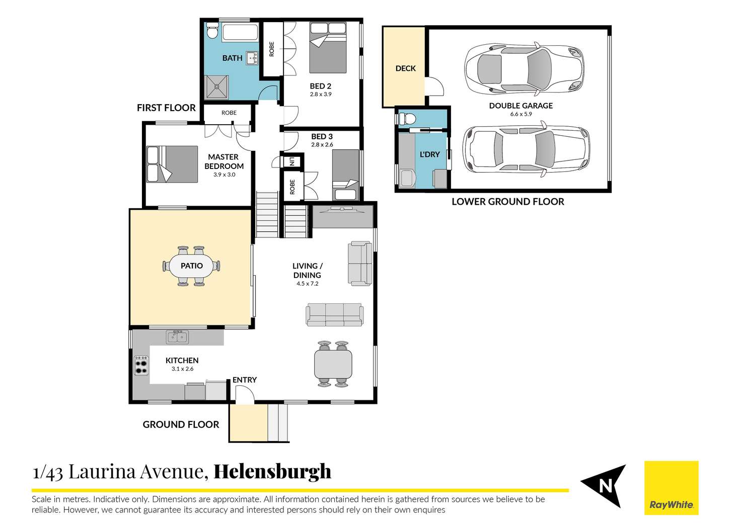Floorplan of Homely townhouse listing, 1/43 Laurina Avenue, Helensburgh NSW 2508