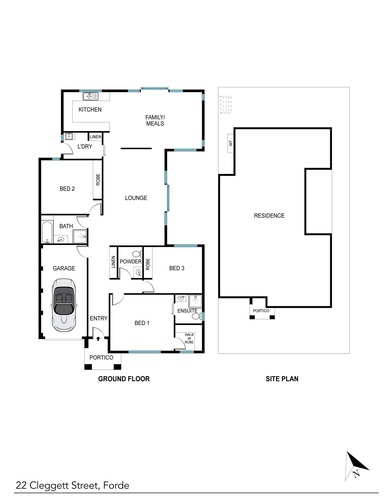 Floorplan of Homely house listing, 22 Cleggett Street, Forde ACT 2914